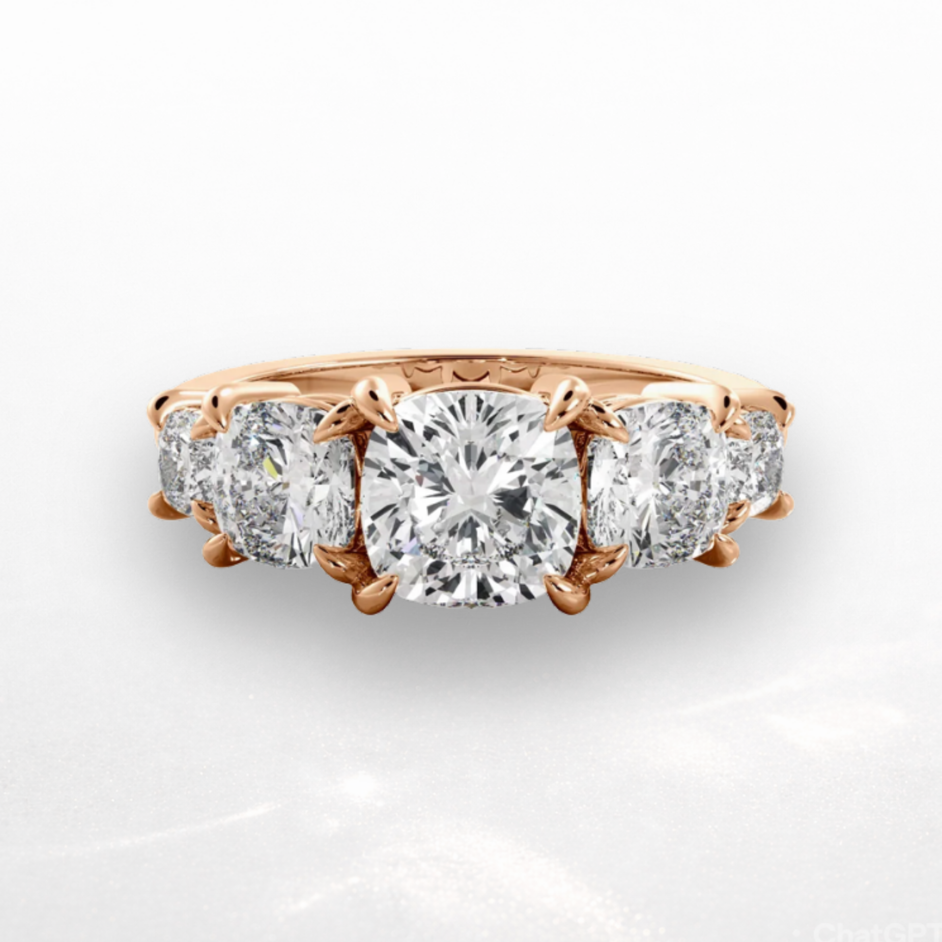 Cushion Five Stone Ring