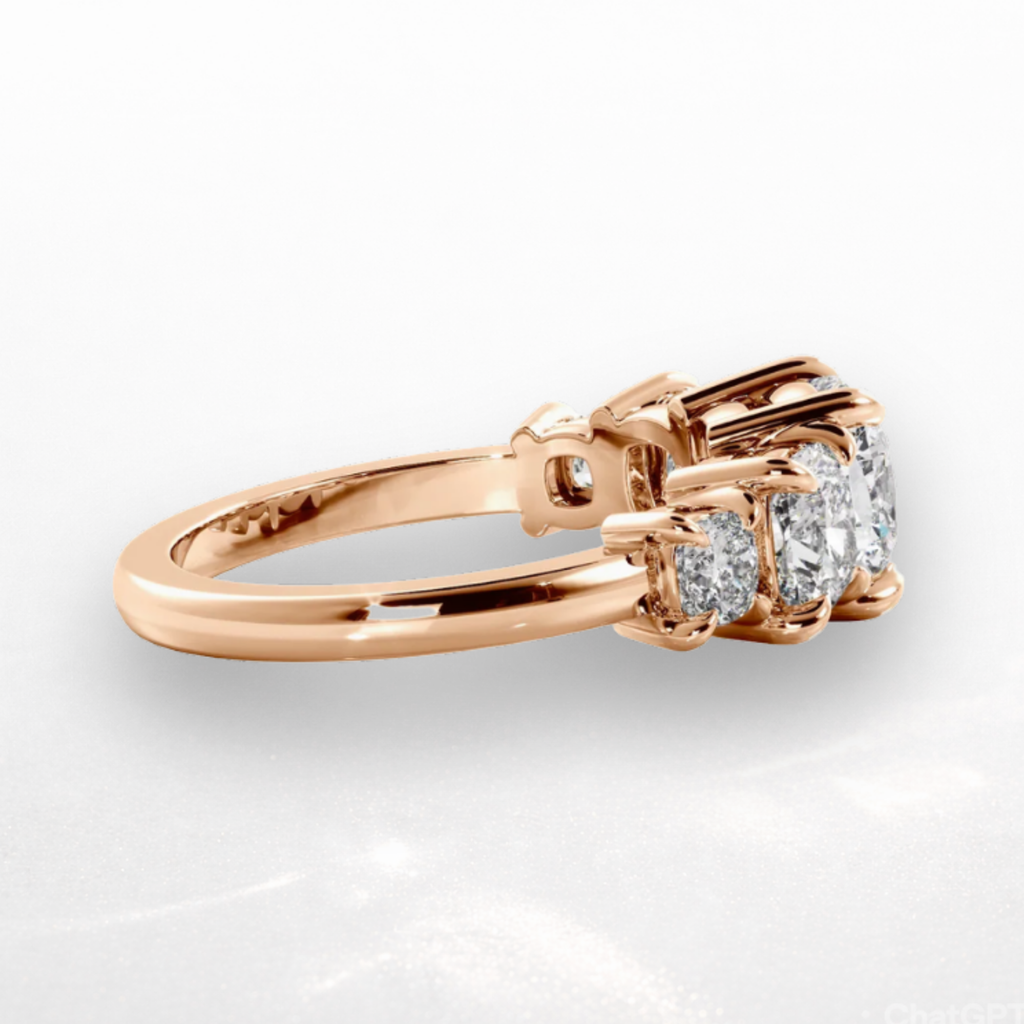 Cushion Five Stone Ring