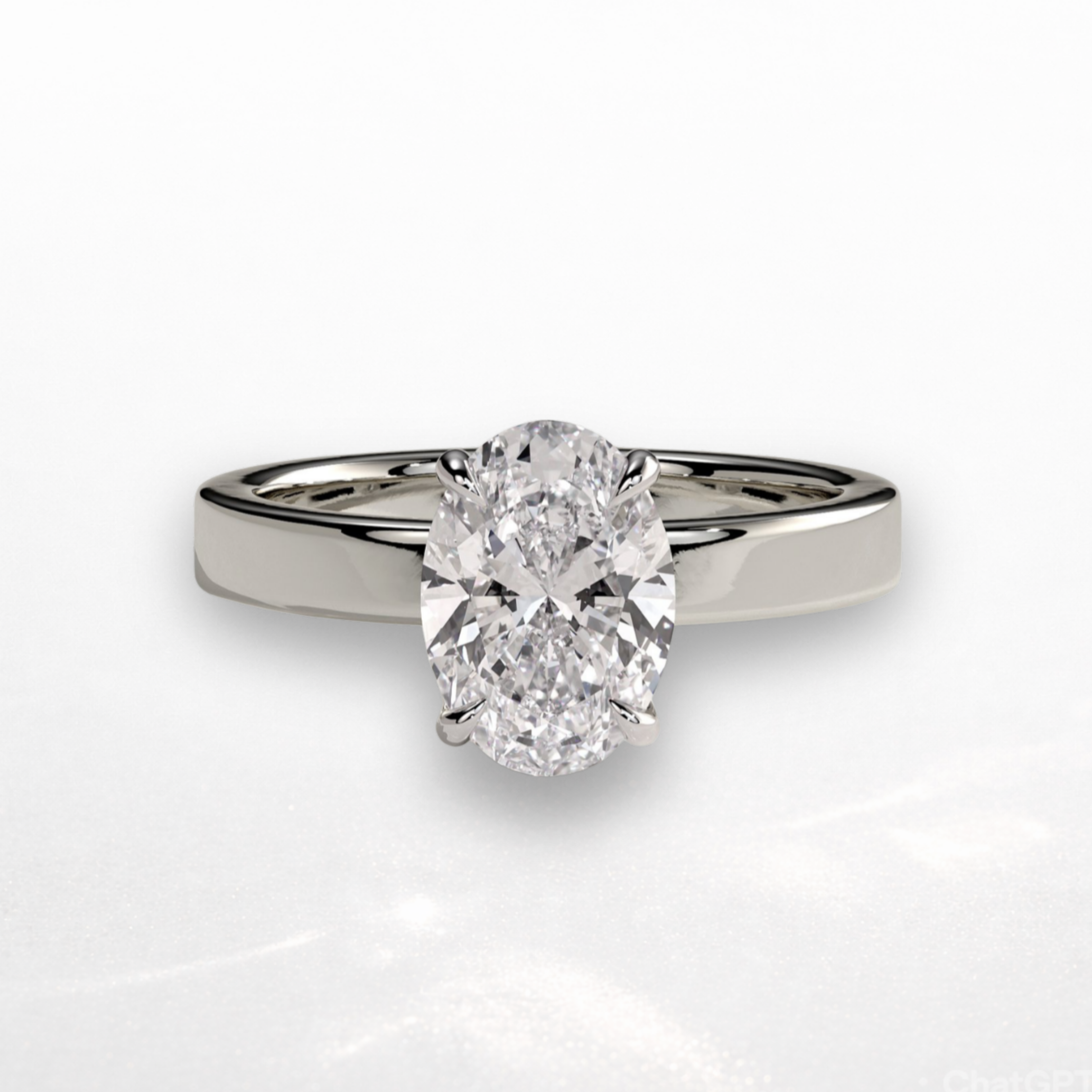 Oval Statement Ring with Hidden Halo
