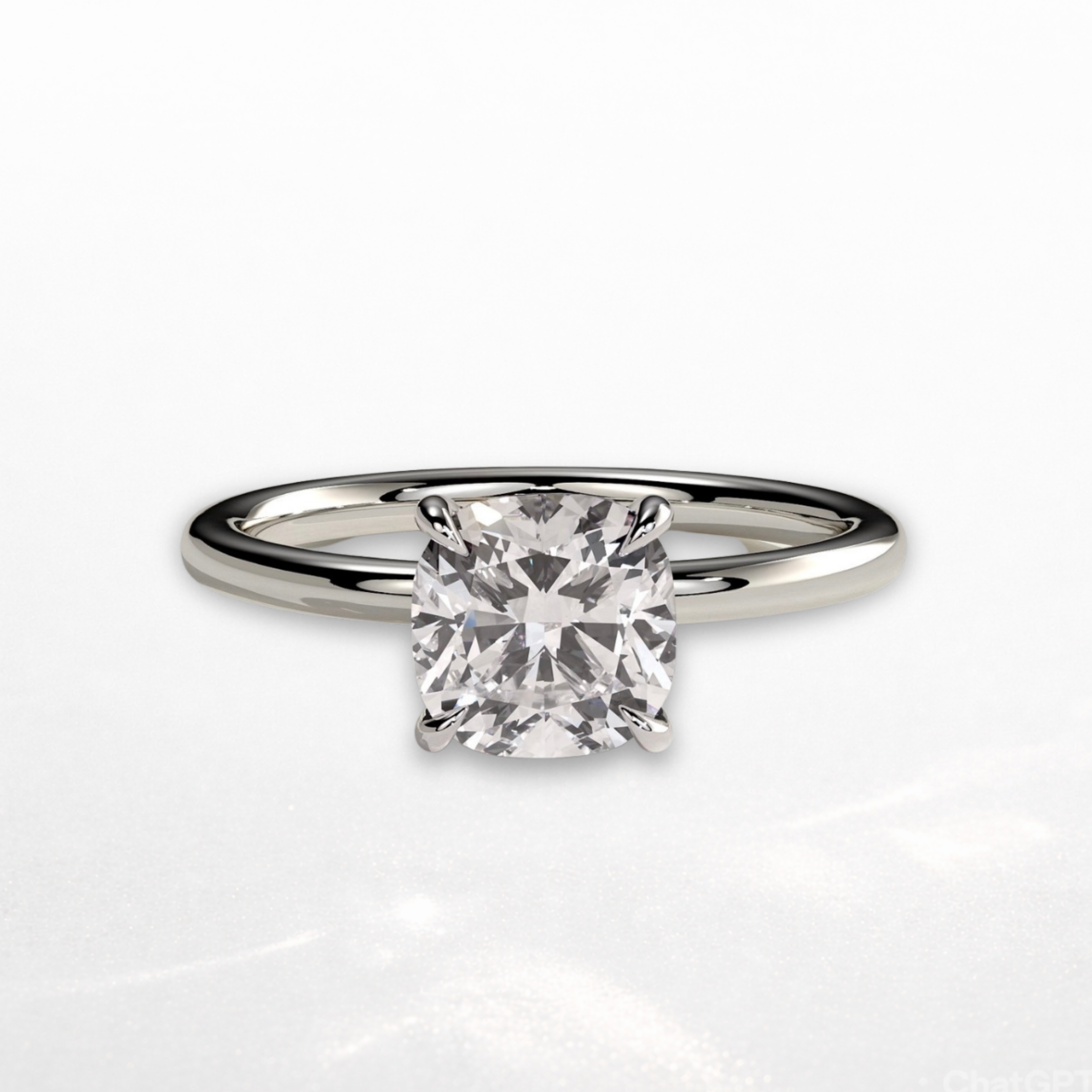 Cushion Solitaire Ring