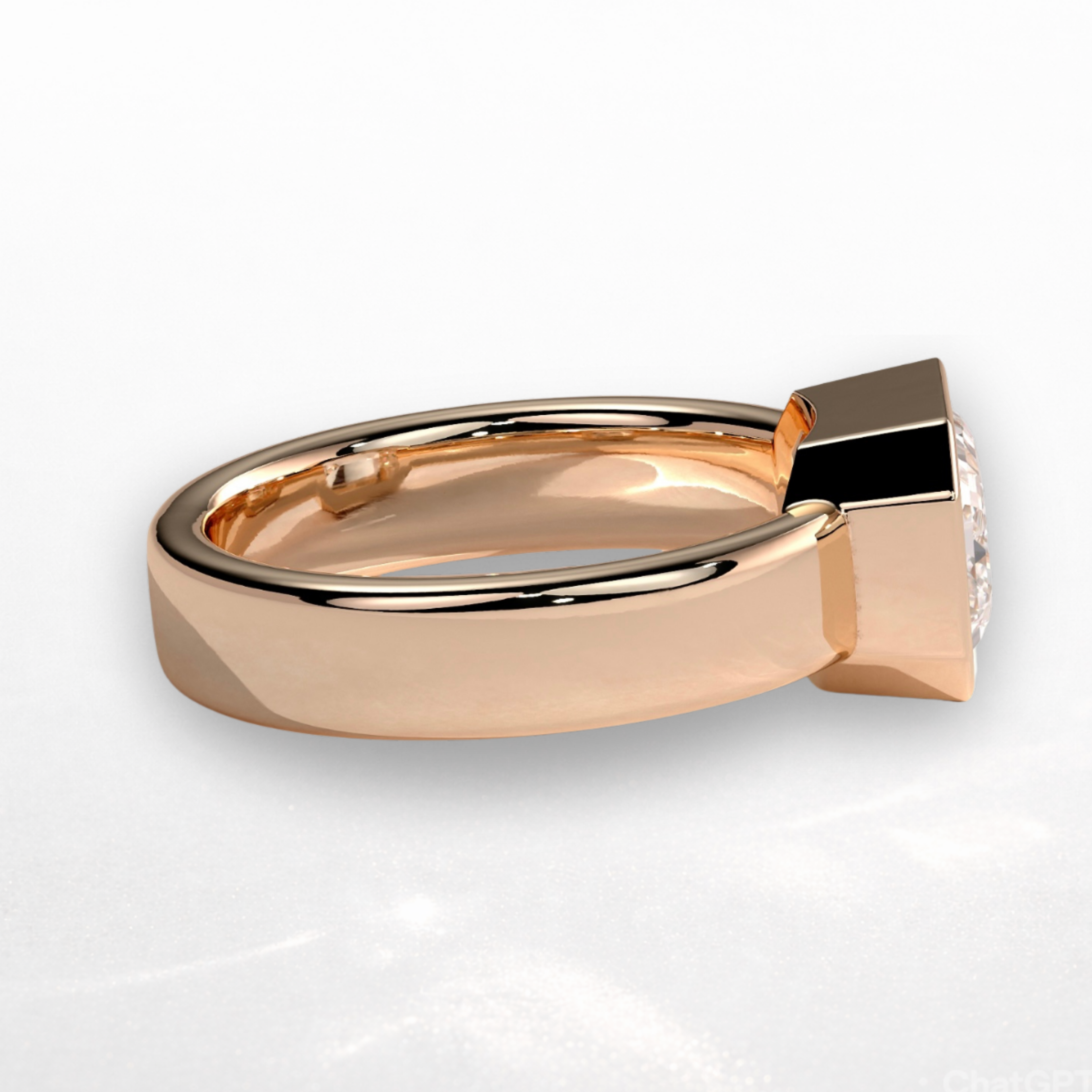 Radiant East West Bezel Statement Ring