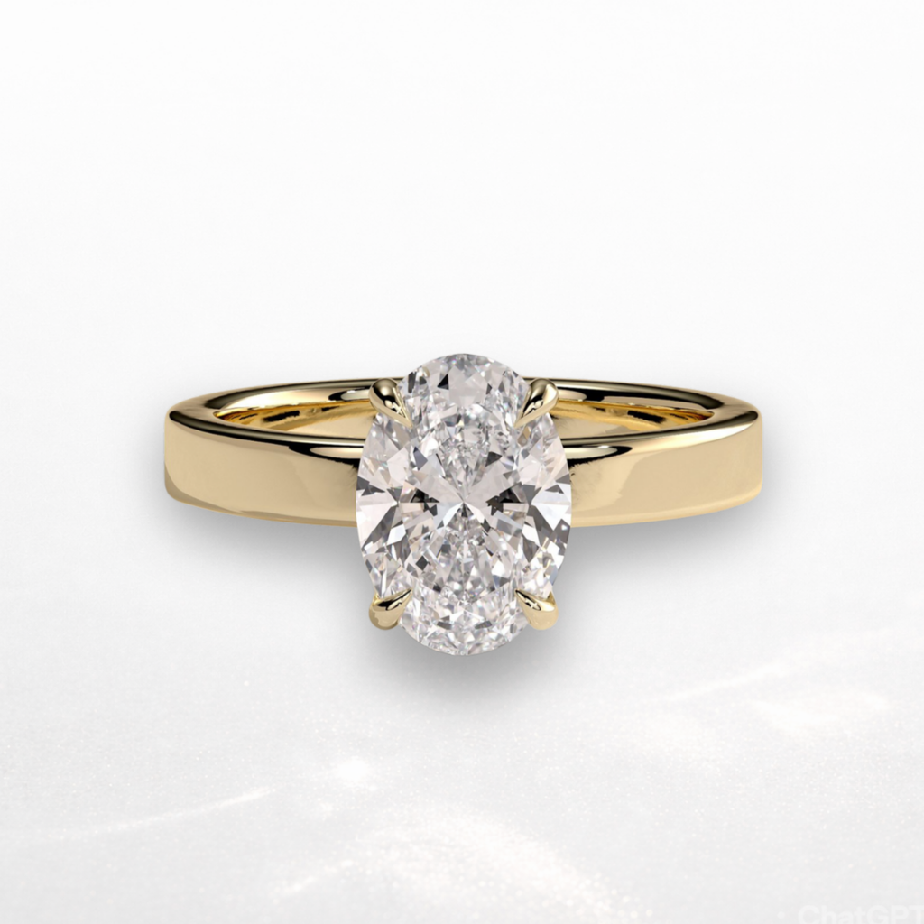 Oval Statement Ring with Hidden Halo