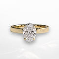 Oval Statement Ring with Hidden Halo