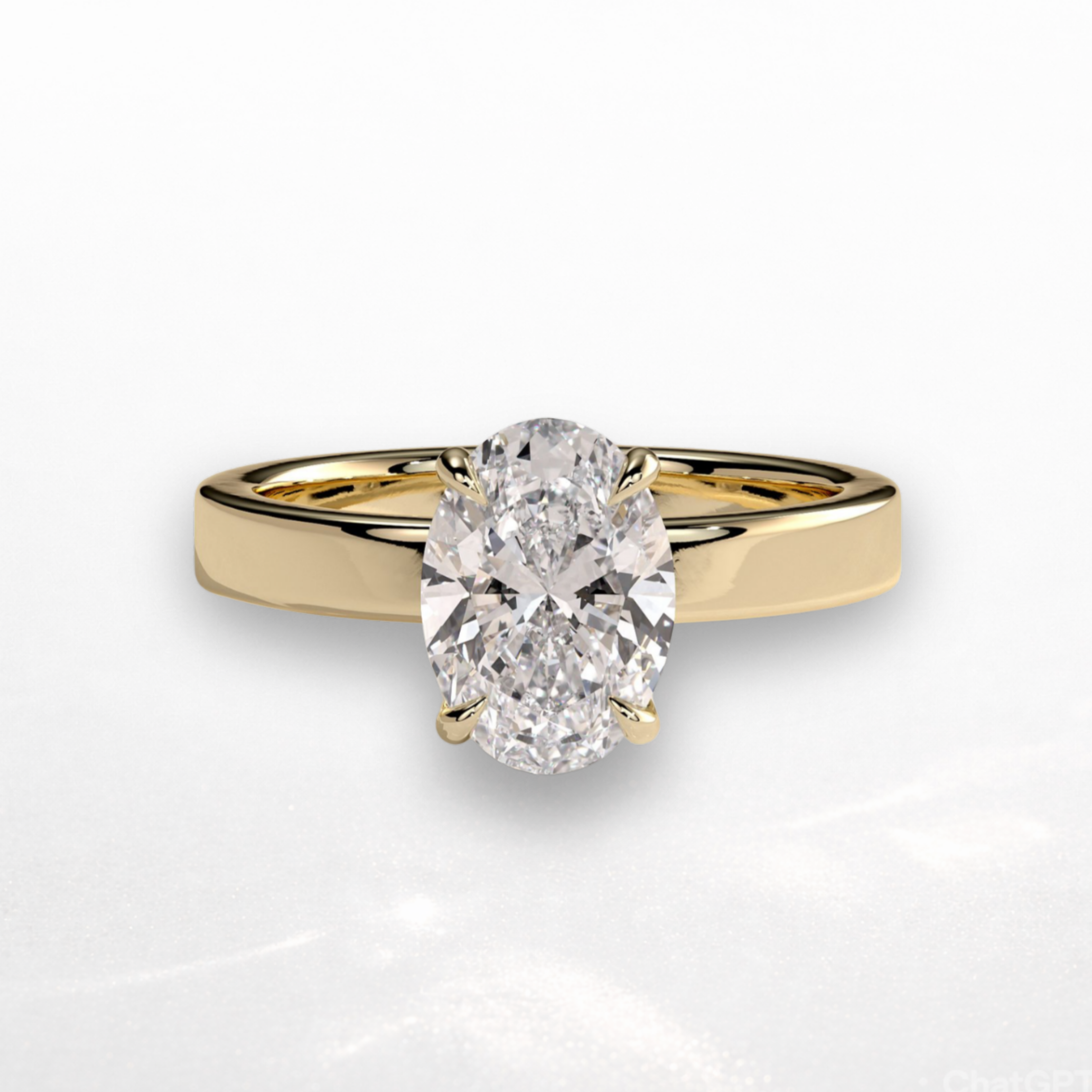 Oval Statement Ring with Hidden Halo