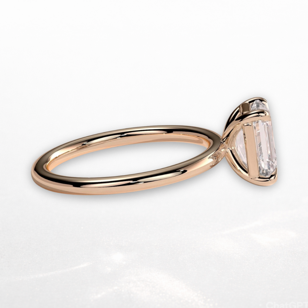 Elongated Cushion Solitaire Ring