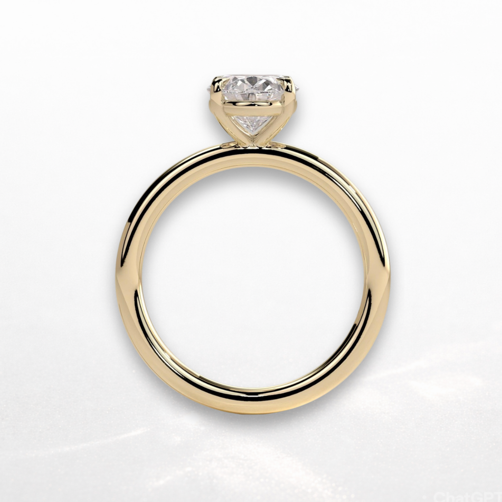 Pear Solitaire Ring