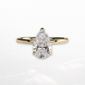 Pear Solitaire Ring