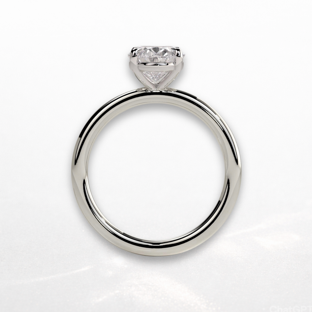 Pear Solitaire Ring