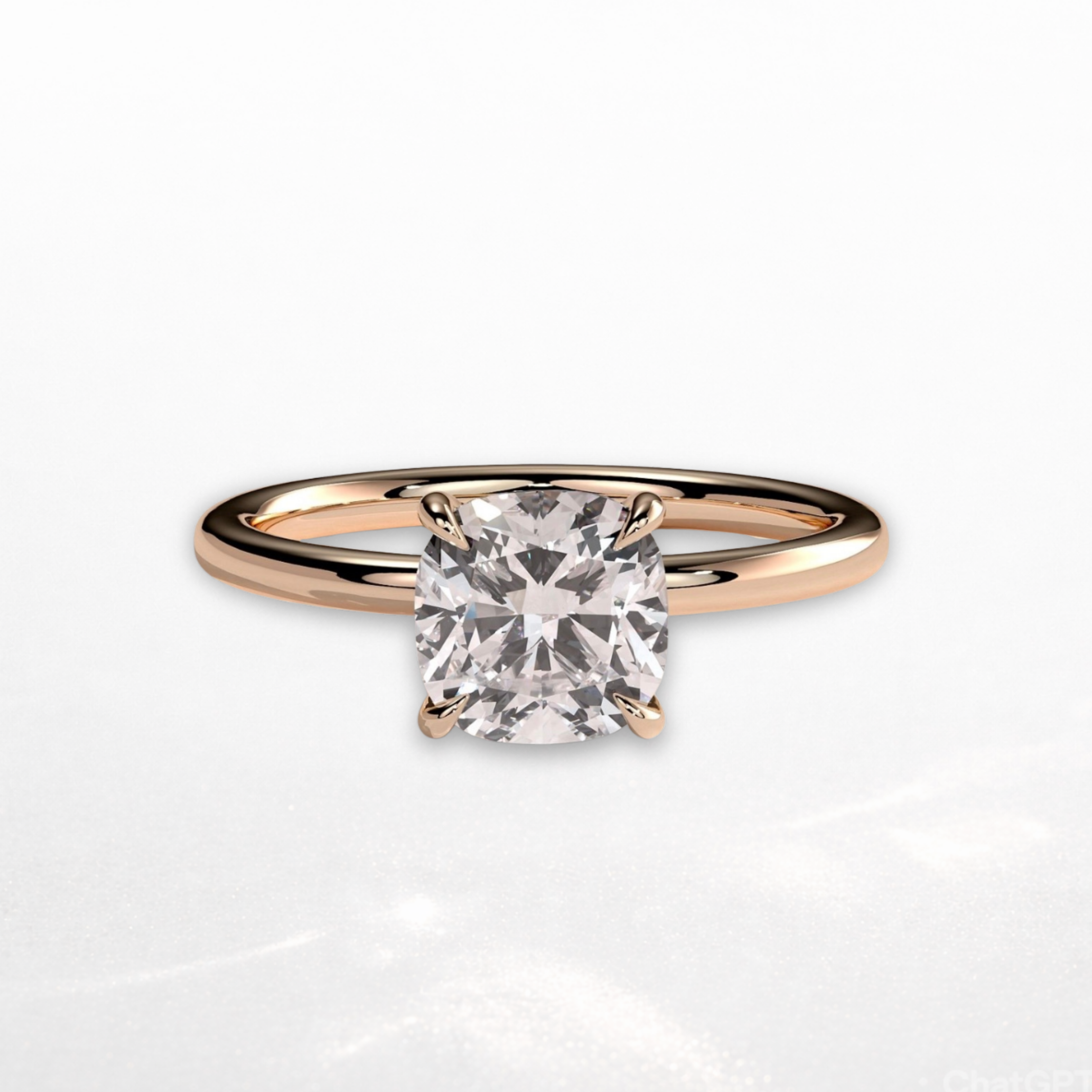 Cushion Solitaire Ring