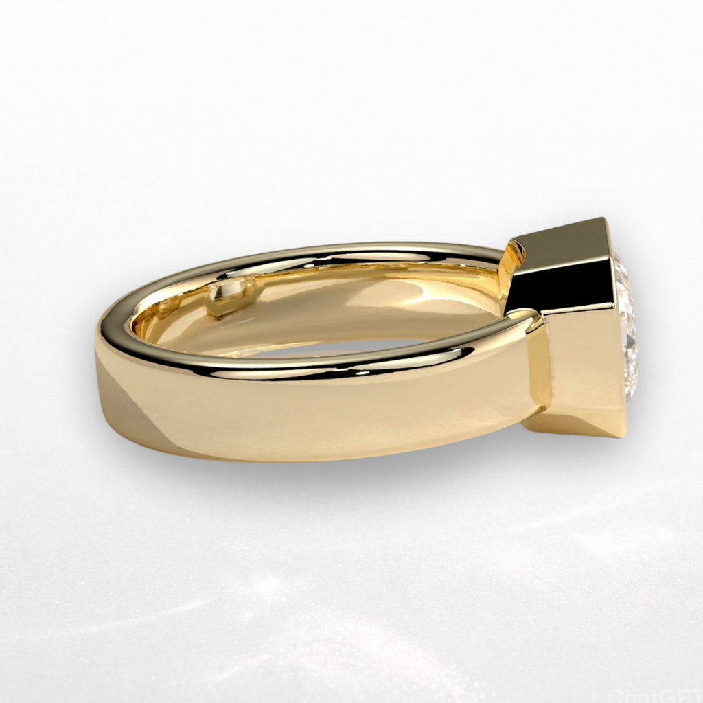 Radiant East West Bezel Statement Ring
