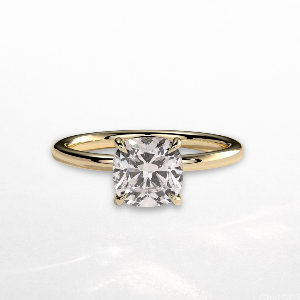 Cushion Solitaire Ring