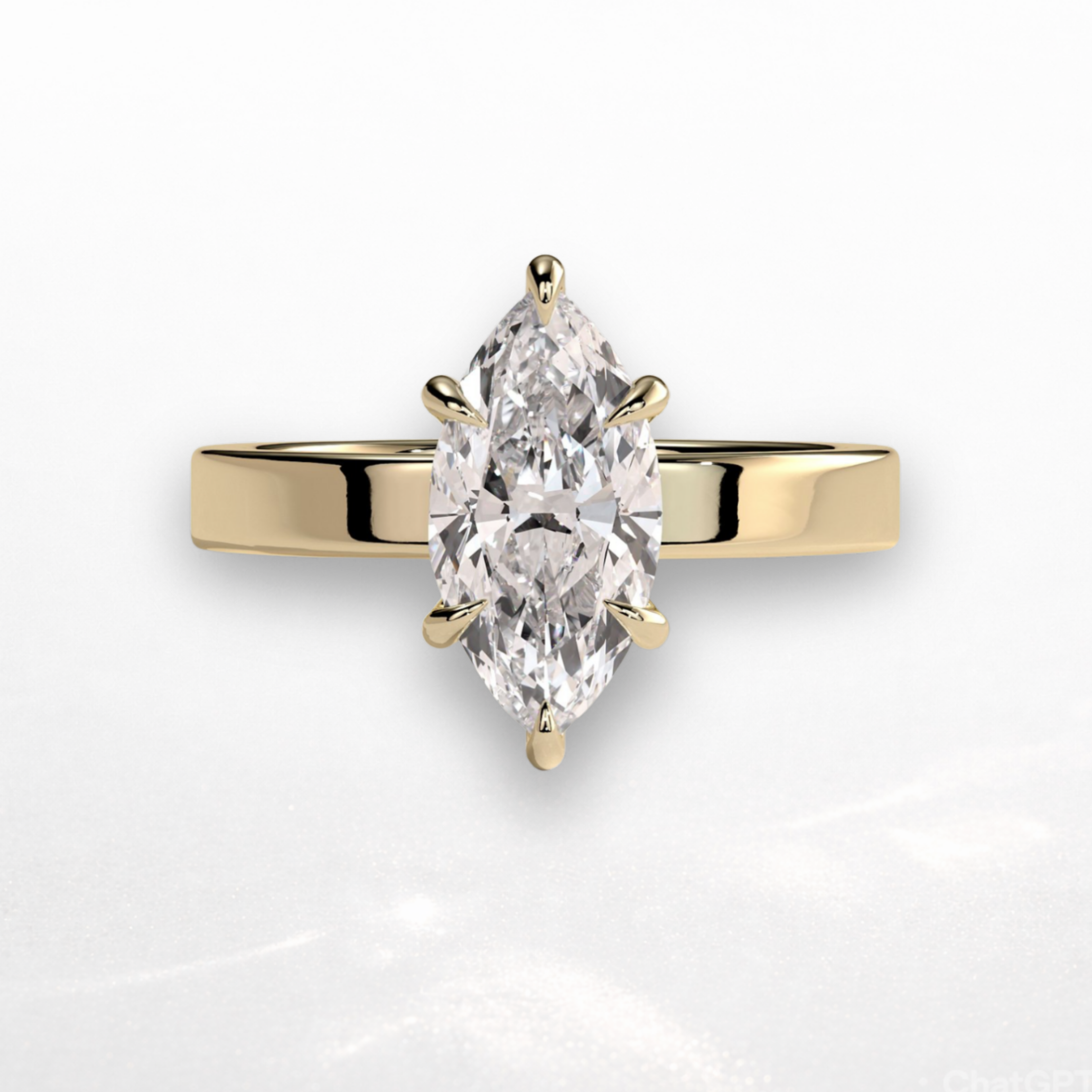 Marquise Statement Ring with Hidden Halo