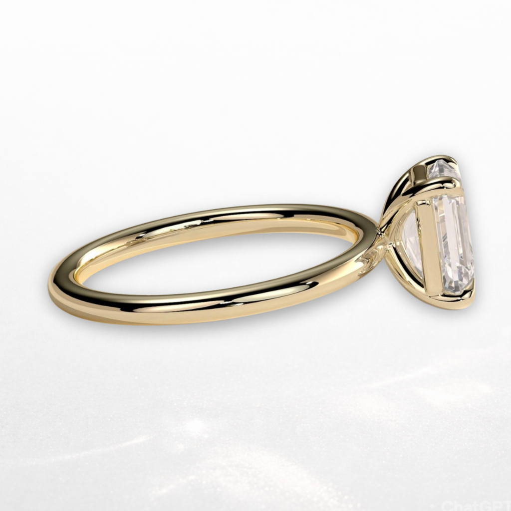 Elongated Cushion Solitaire Ring