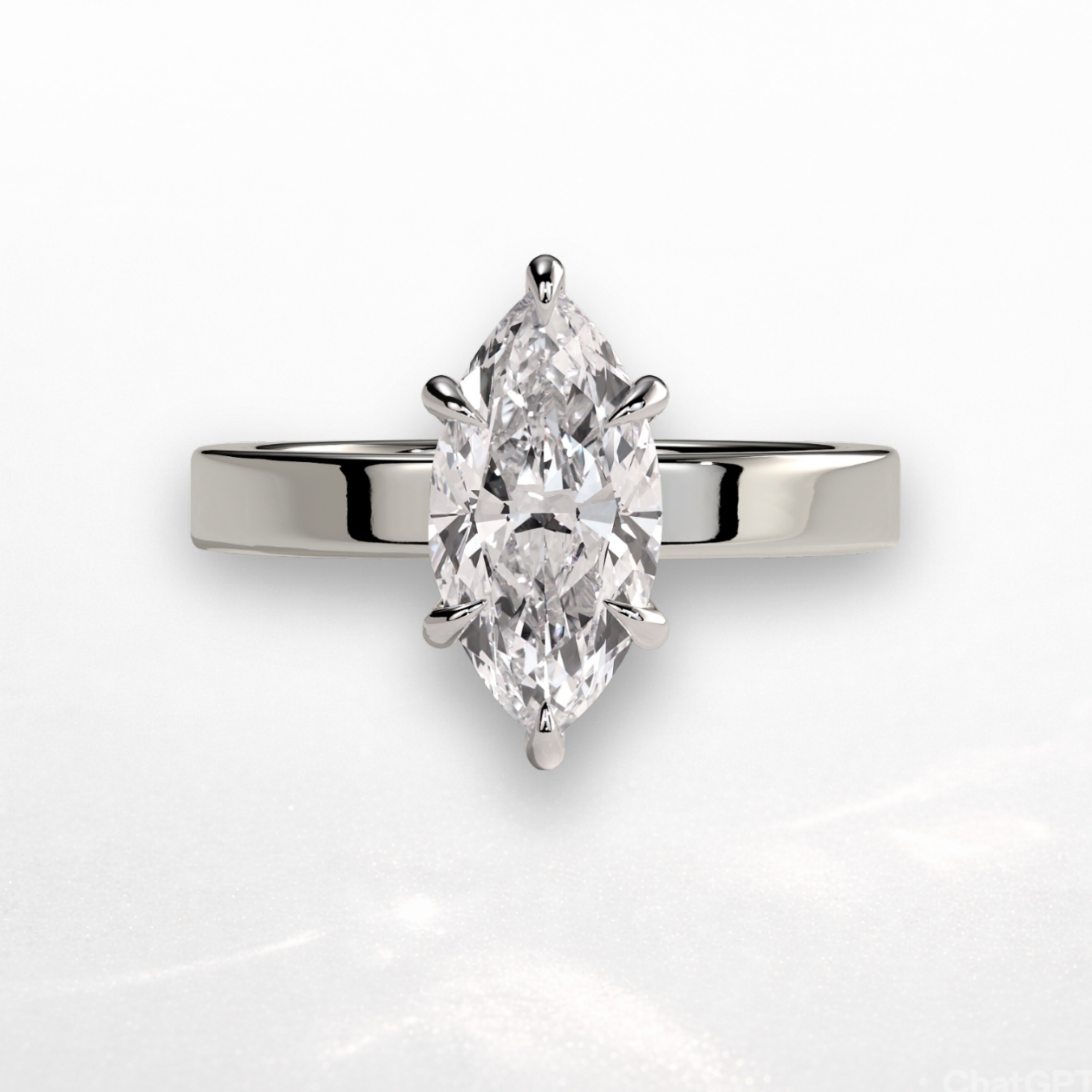 Marquise Statement Ring with Hidden Halo