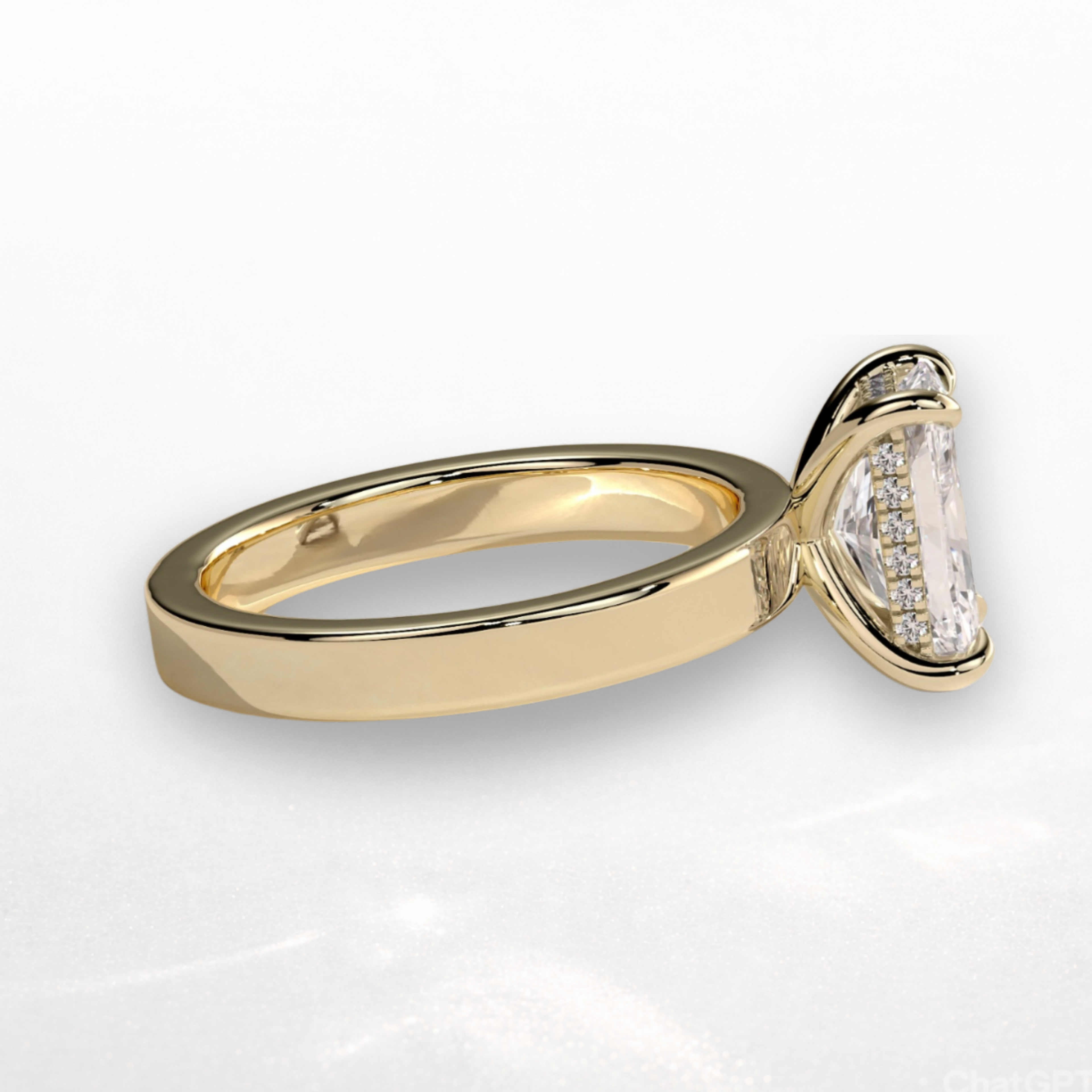 Radiant Statement Ring with Hidden Halo