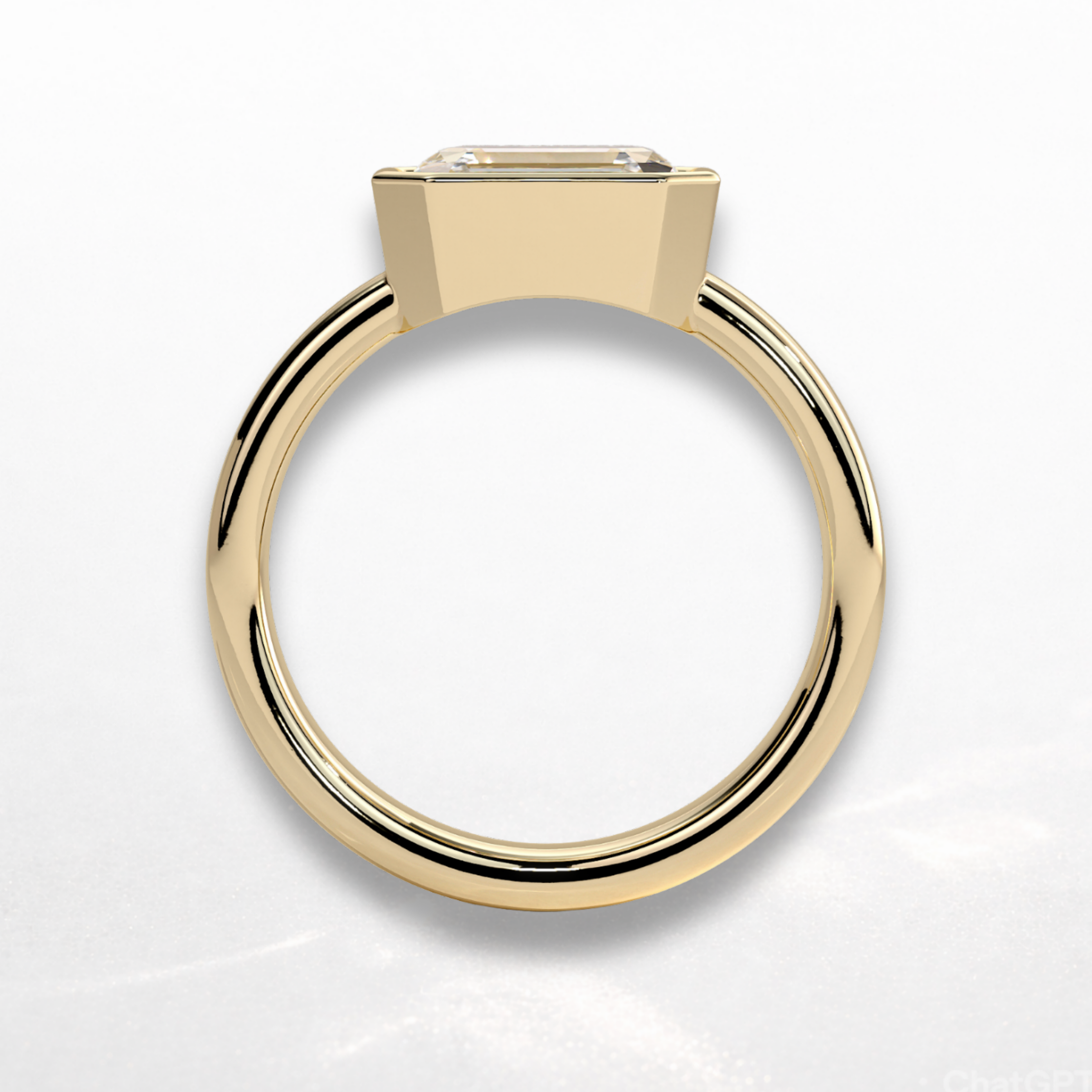 Radiant East West Bezel Statement Ring