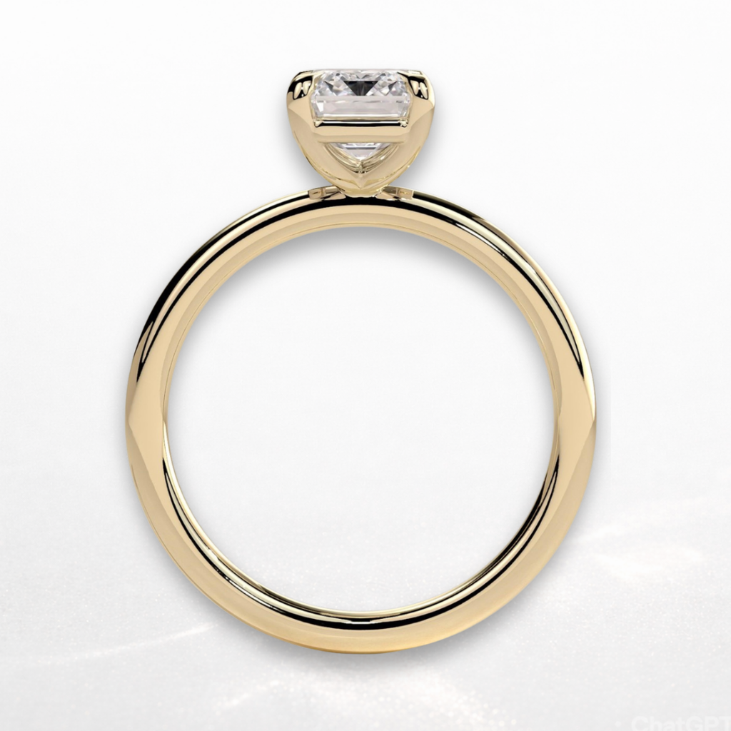 Elongated Cushion Solitaire Ring