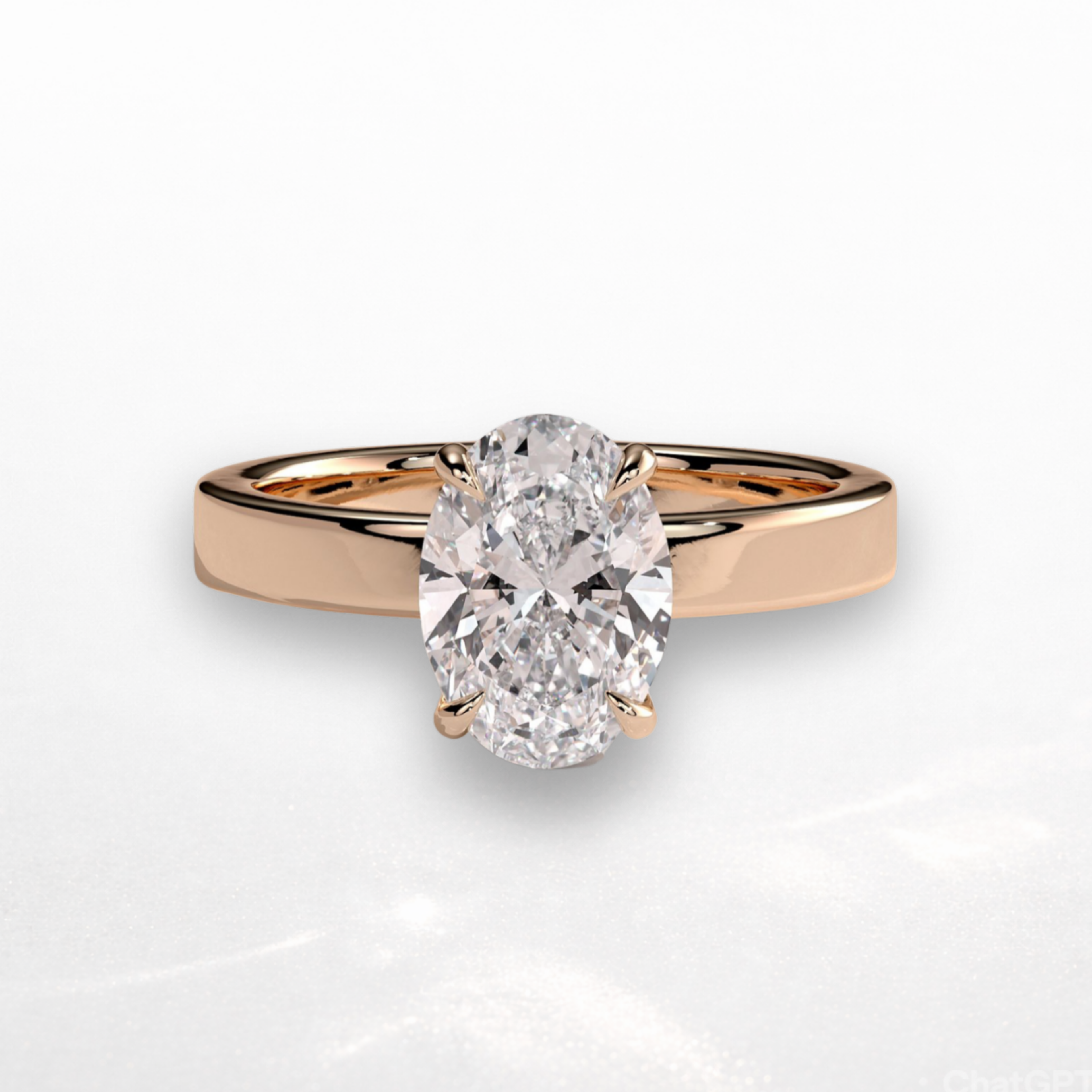Oval Statement Ring with Hidden Halo