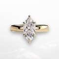 Marquise Signature Ring with Hidden Halo