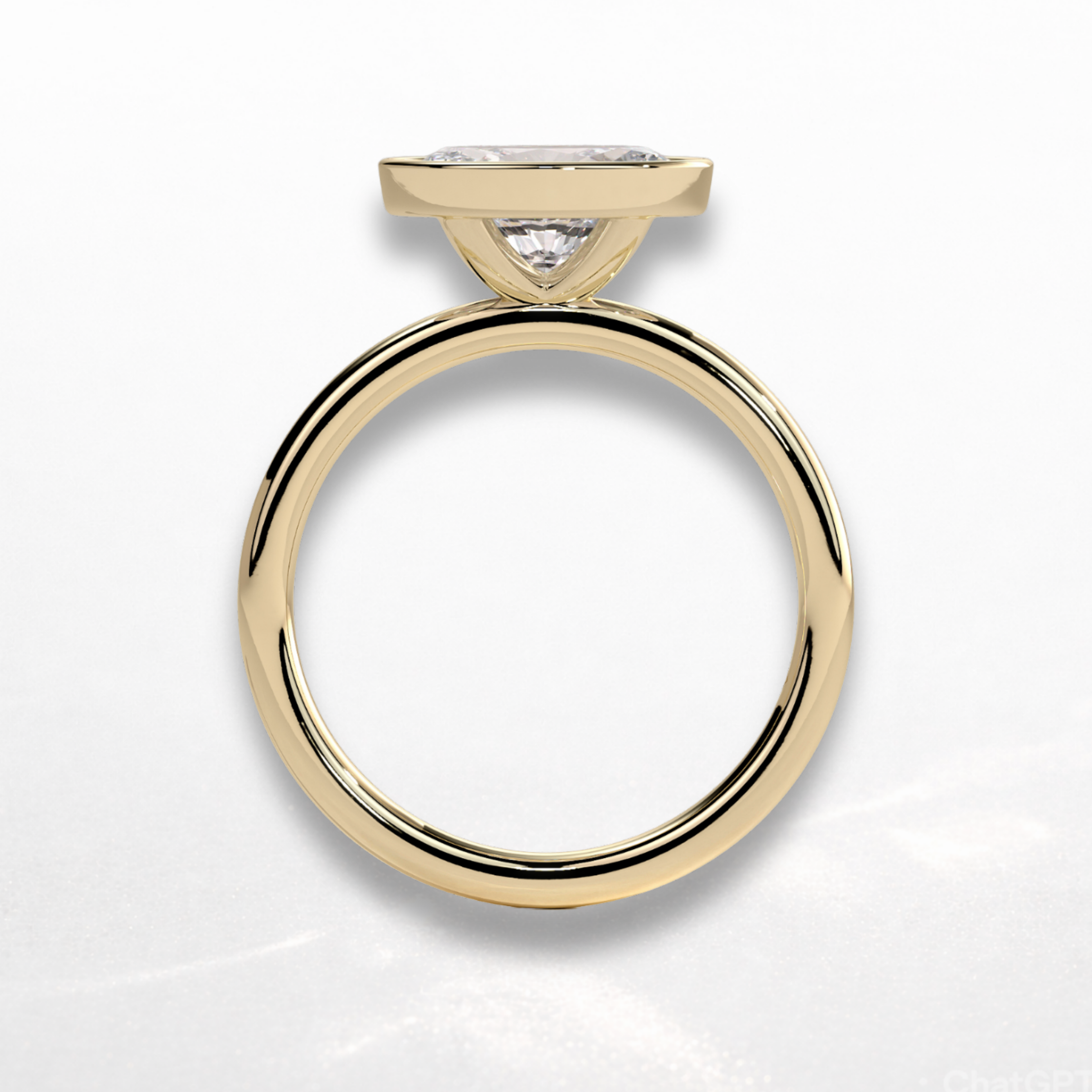 Oval East West Bezel Ring