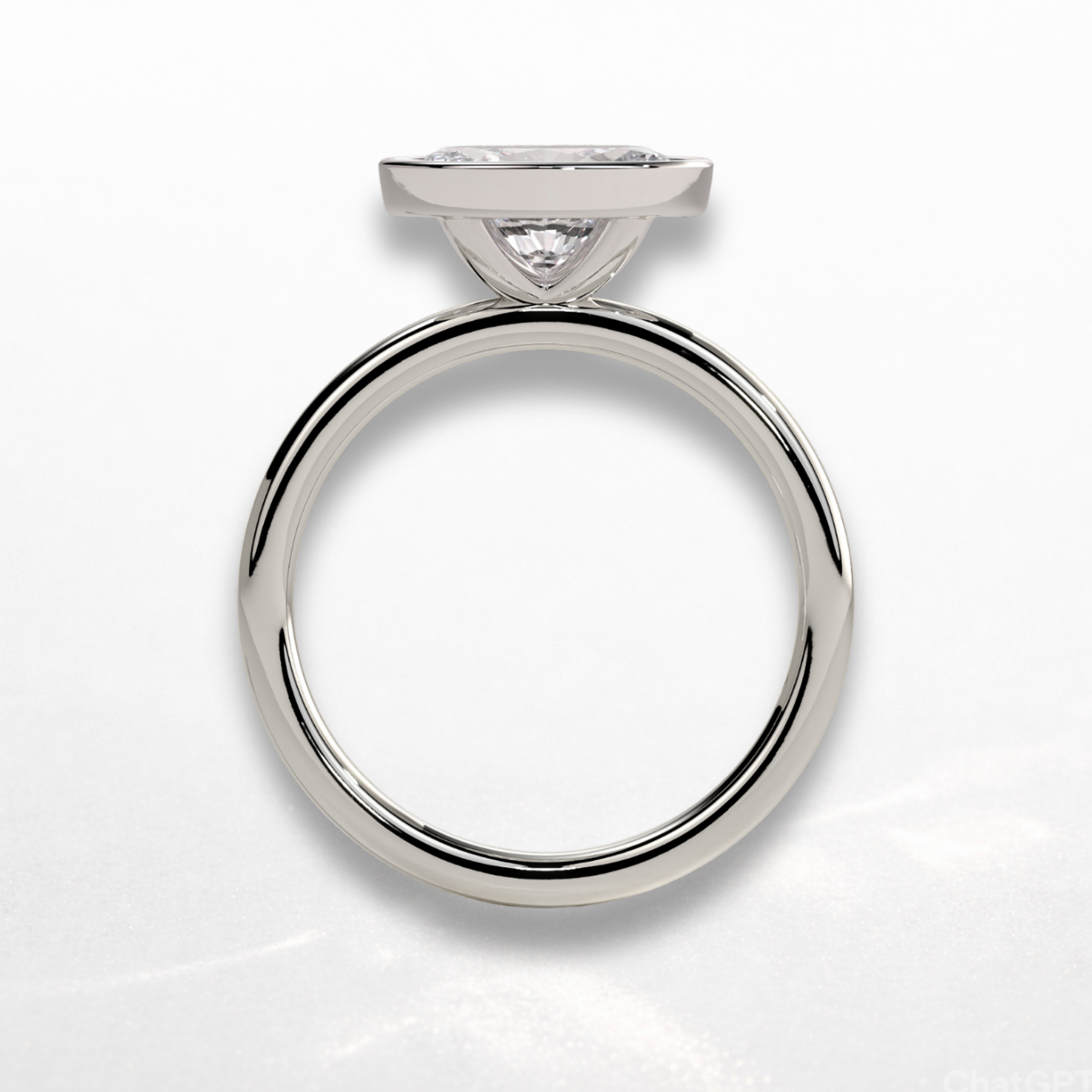 Oval East West Bezel Ring