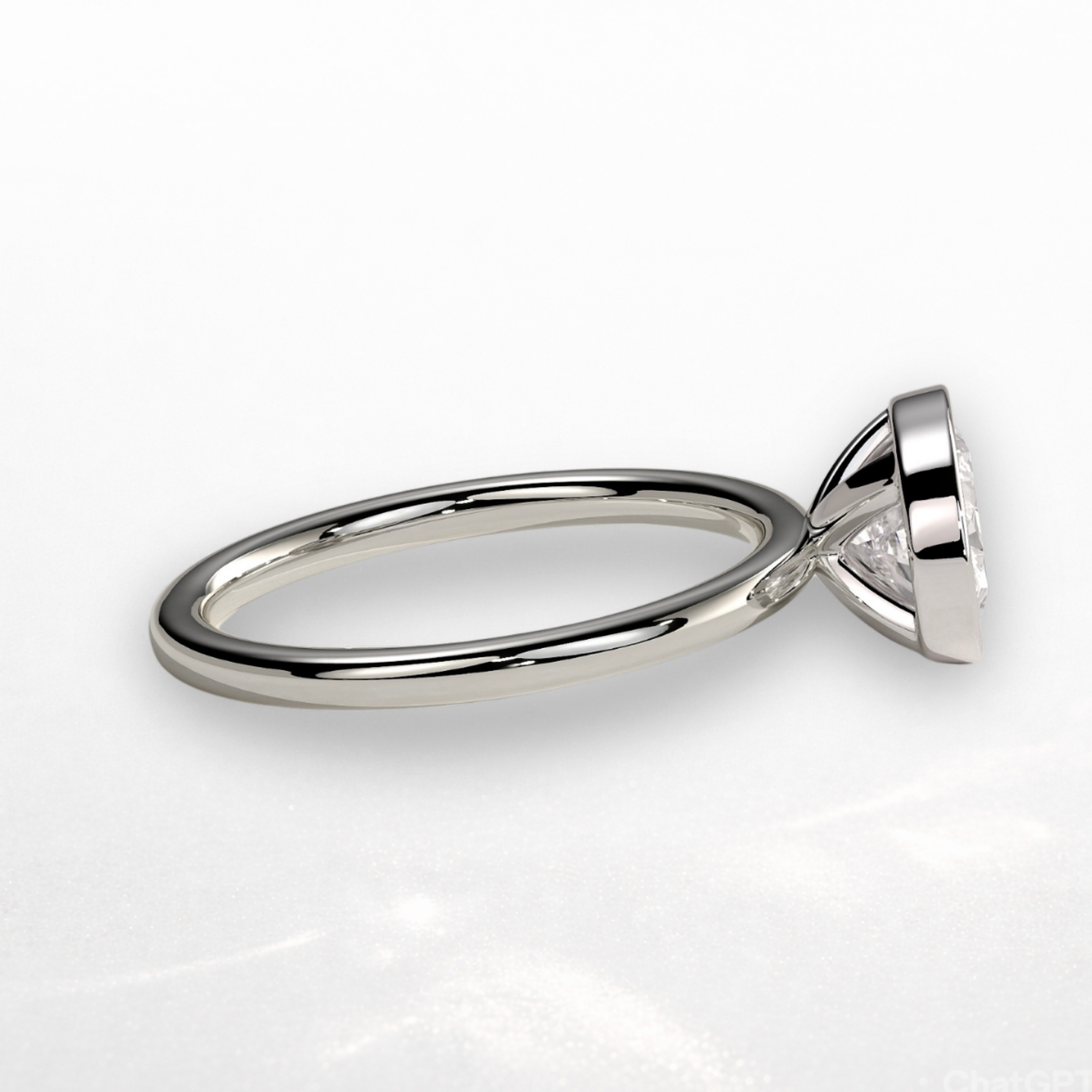 Oval East West Bezel Ring