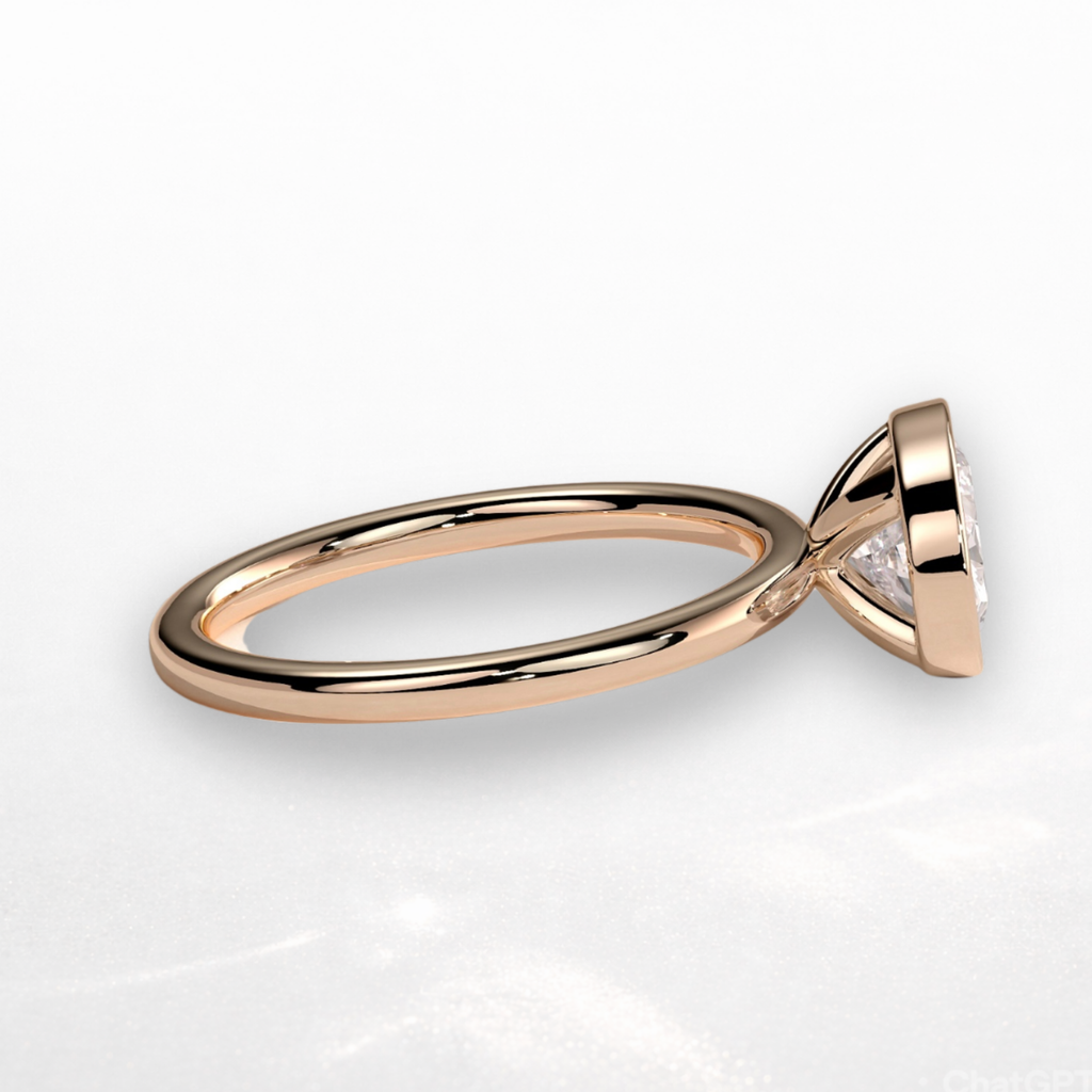 Oval East West Bezel Ring