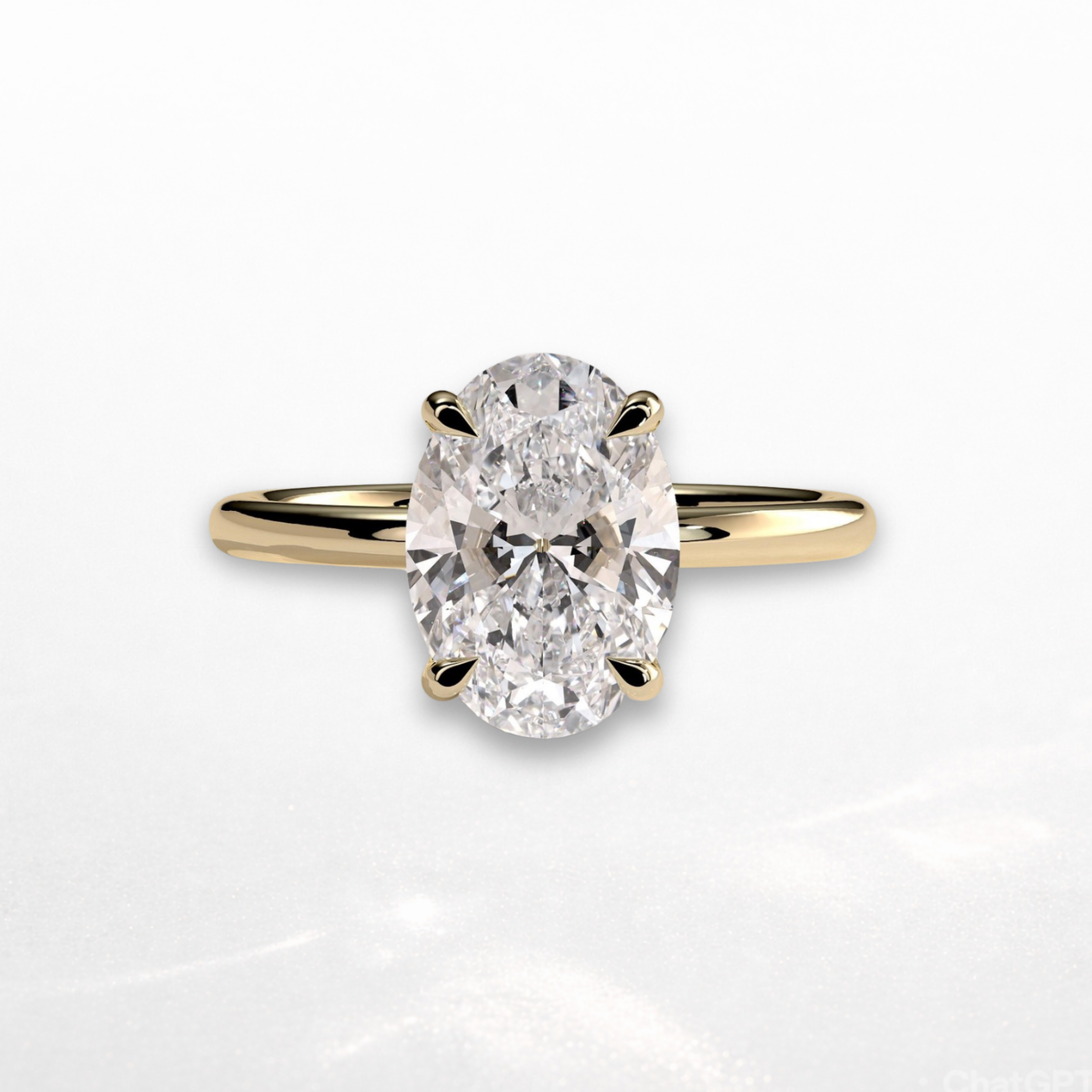 Oval Solitaire Ring