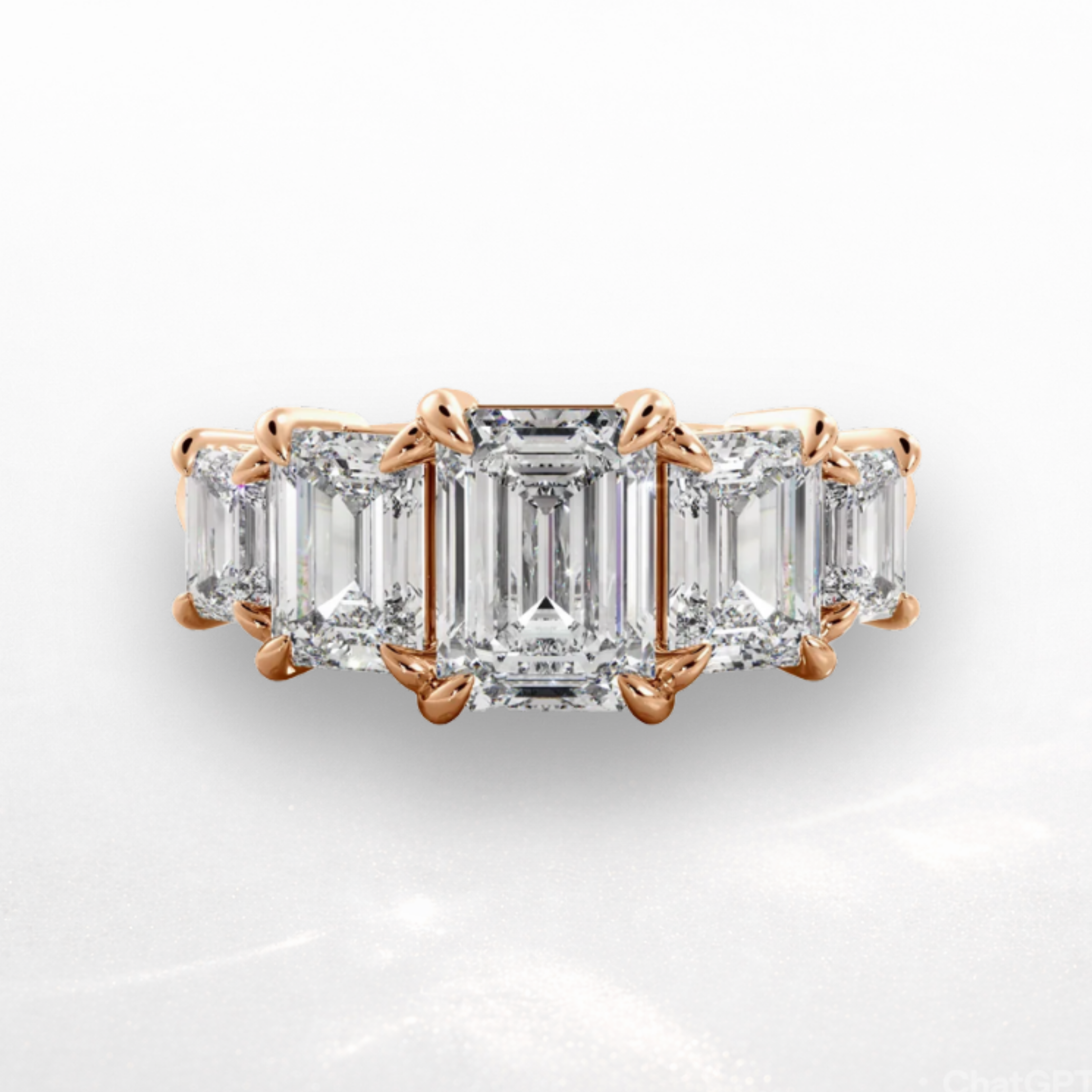 Emerald Five Stone Ring