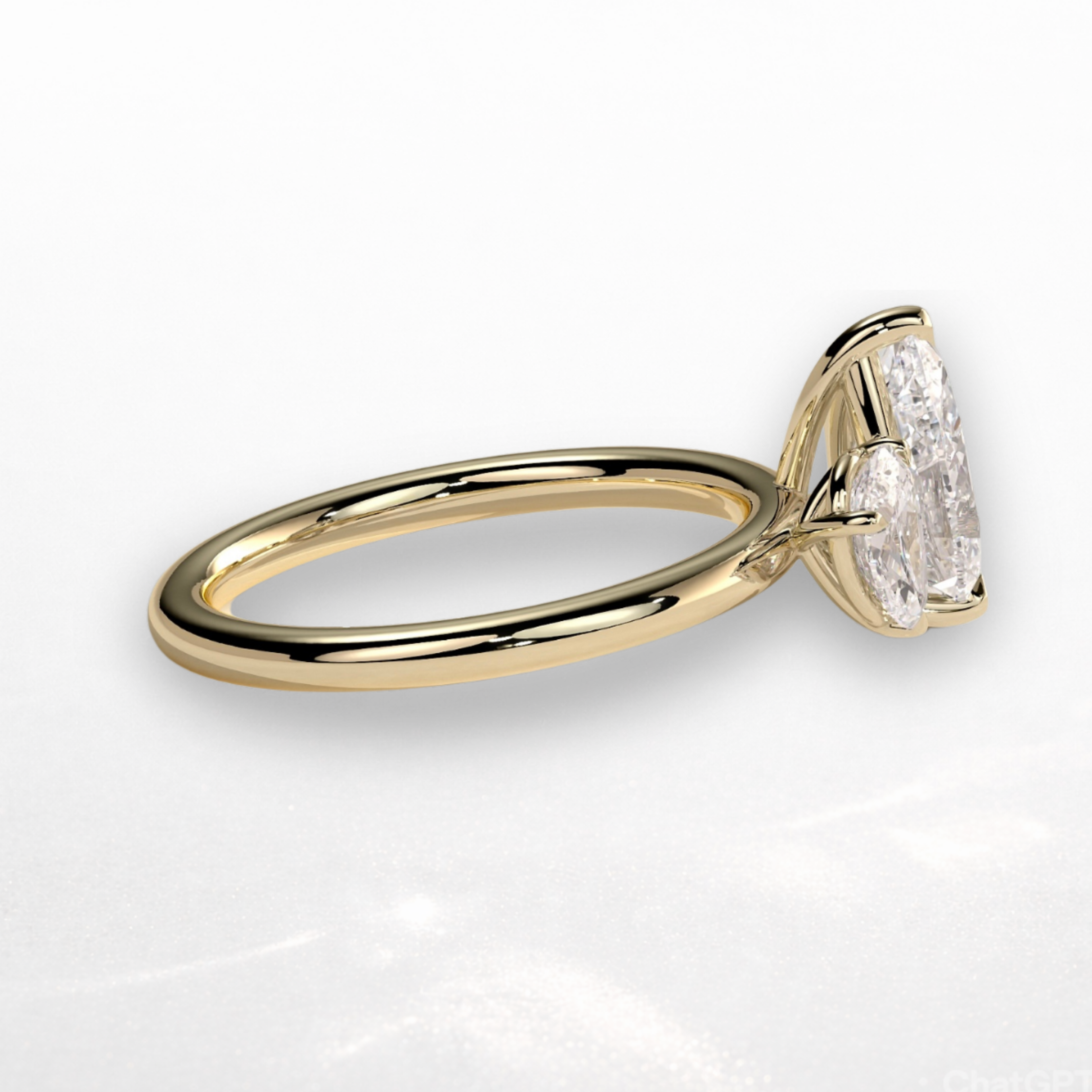 Pear Toi et Moi Ring