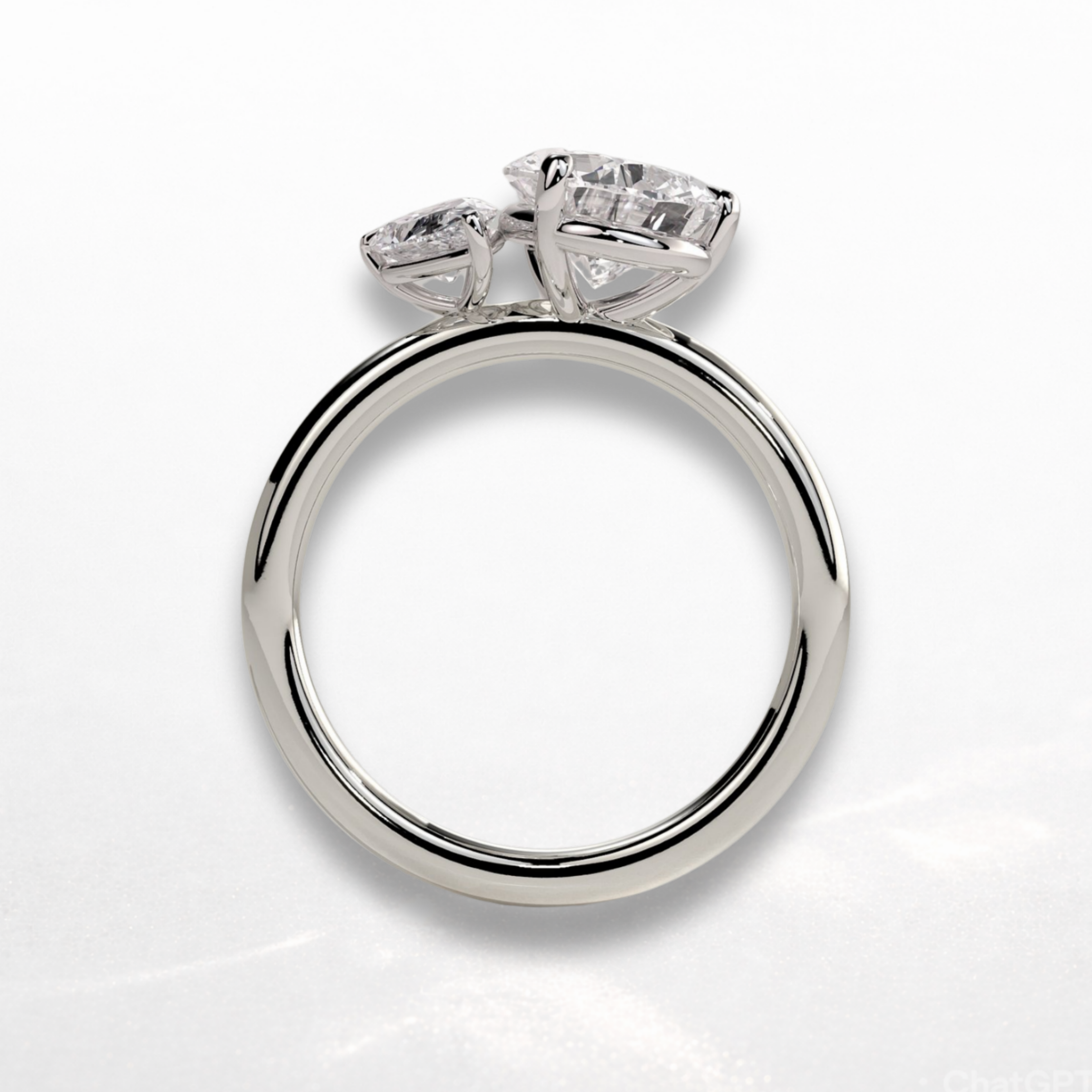 Pear Toi et Moi Ring