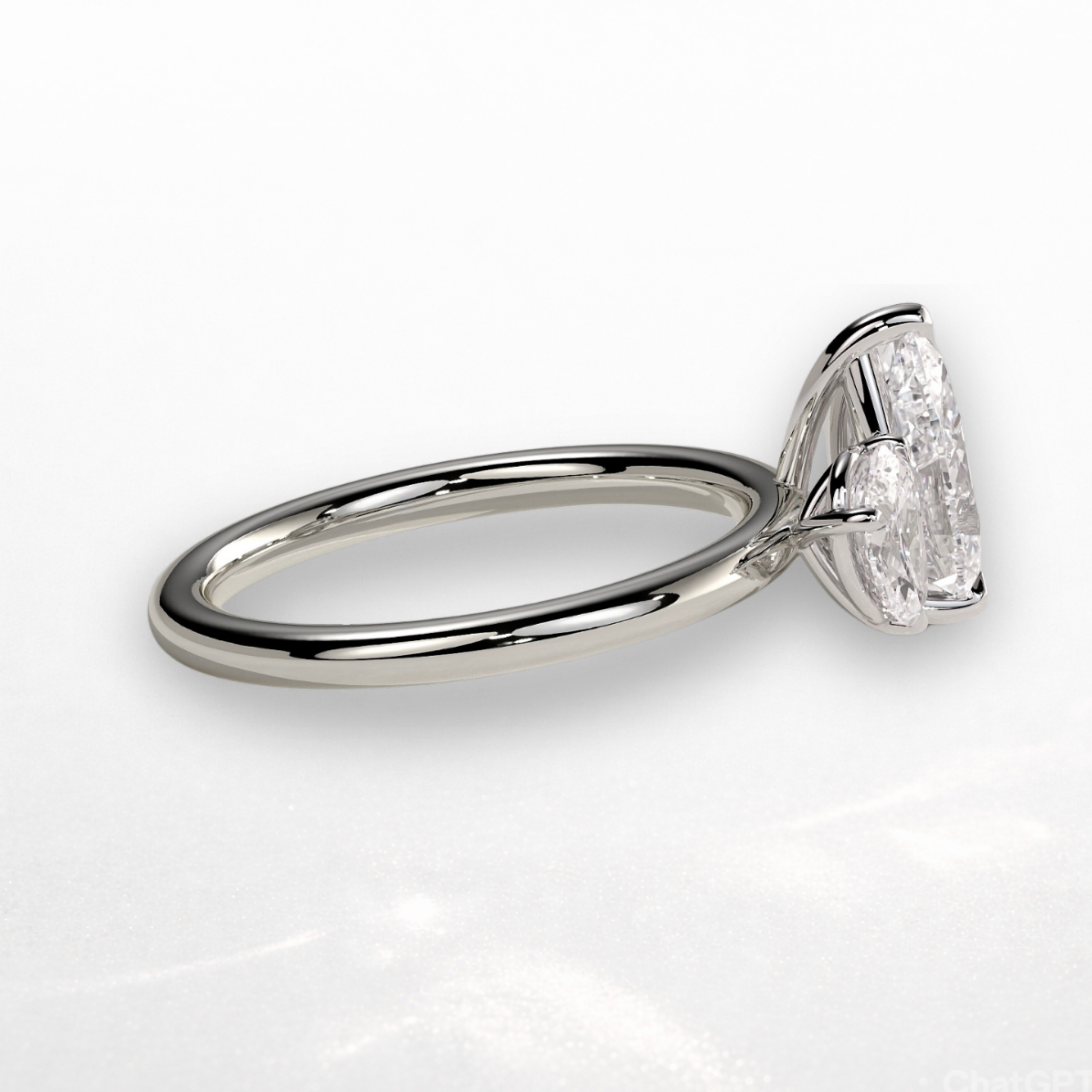 Pear Toi et Moi Ring