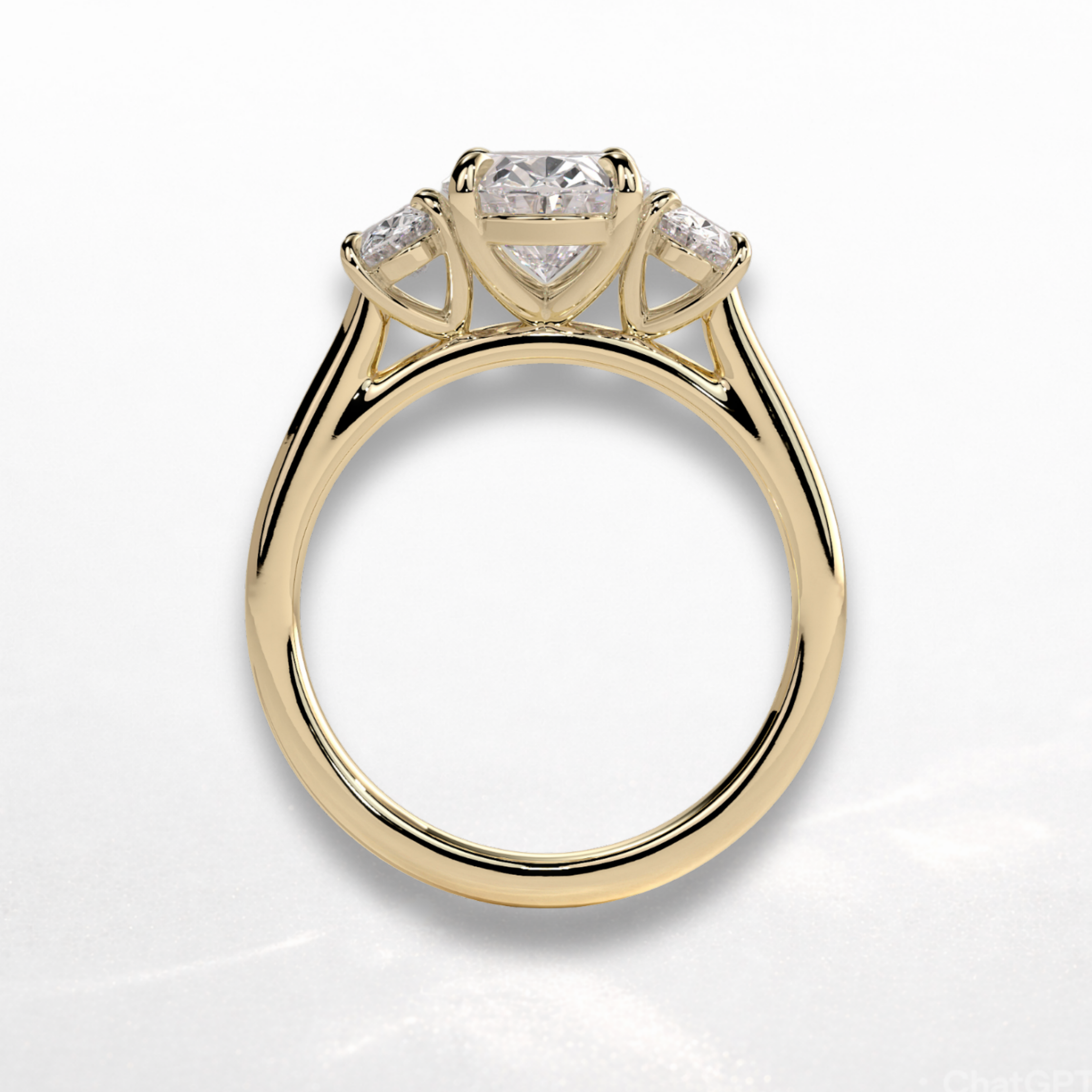 Oval Three Stone Ring