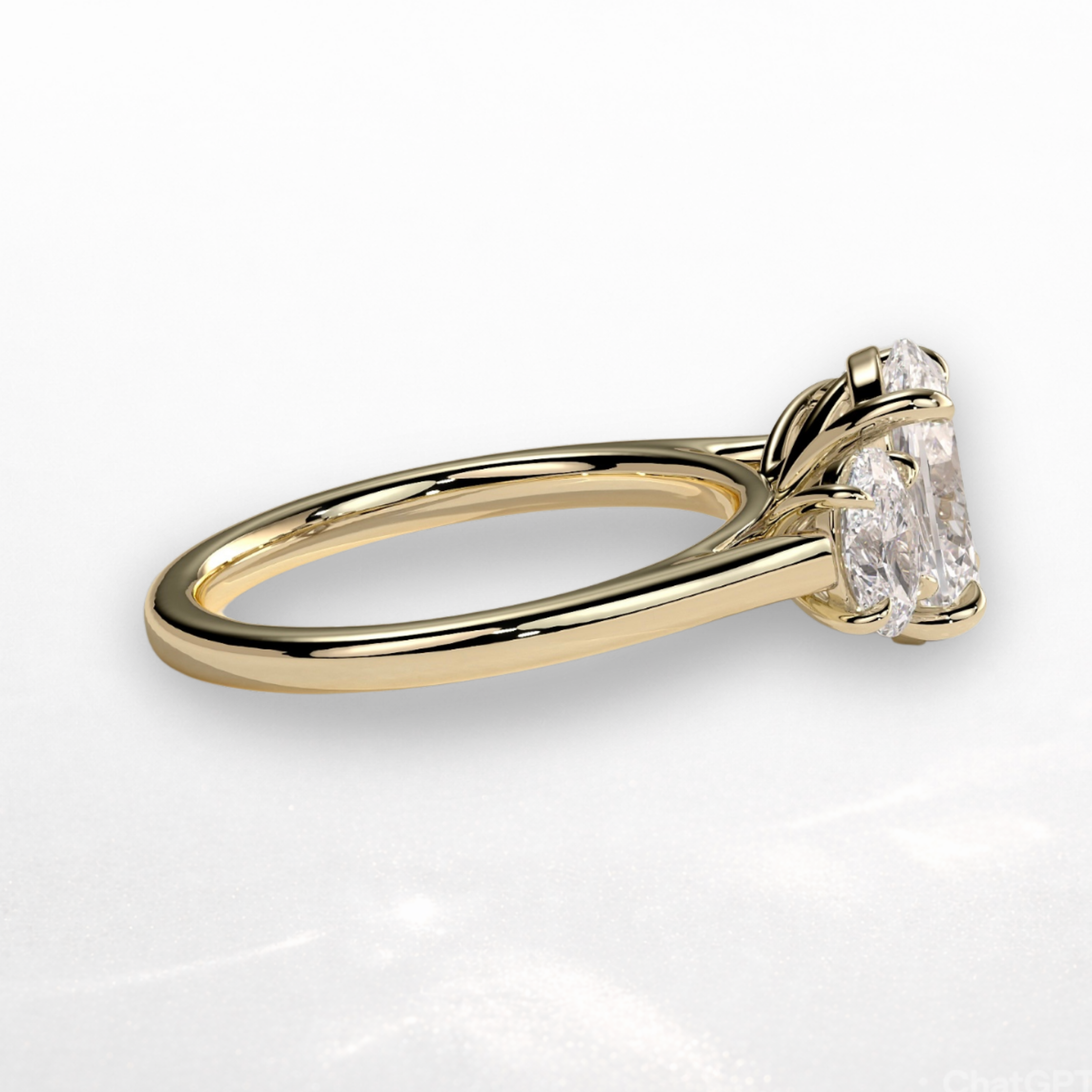 Oval Three Stone Ring