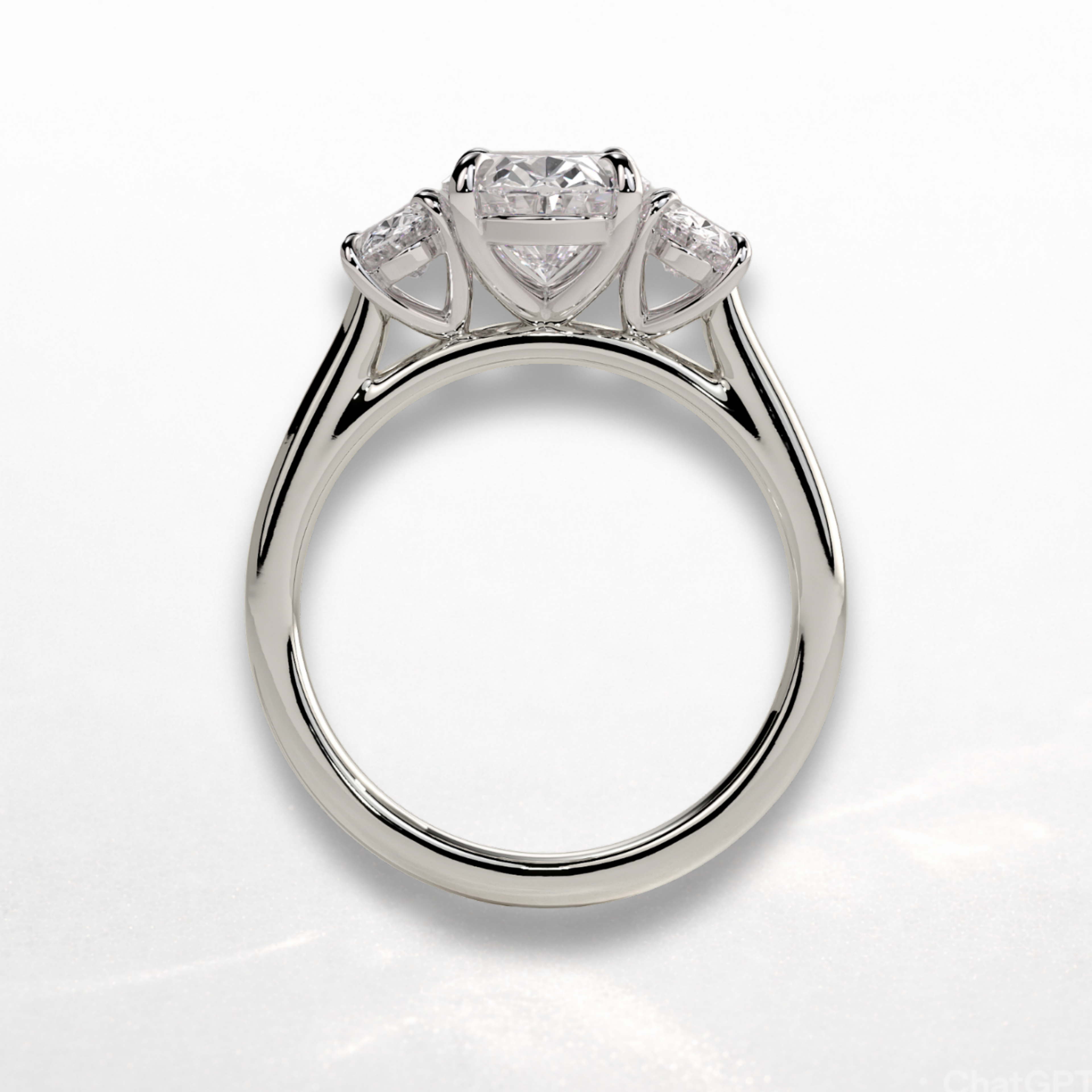 Oval Three Stone Ring