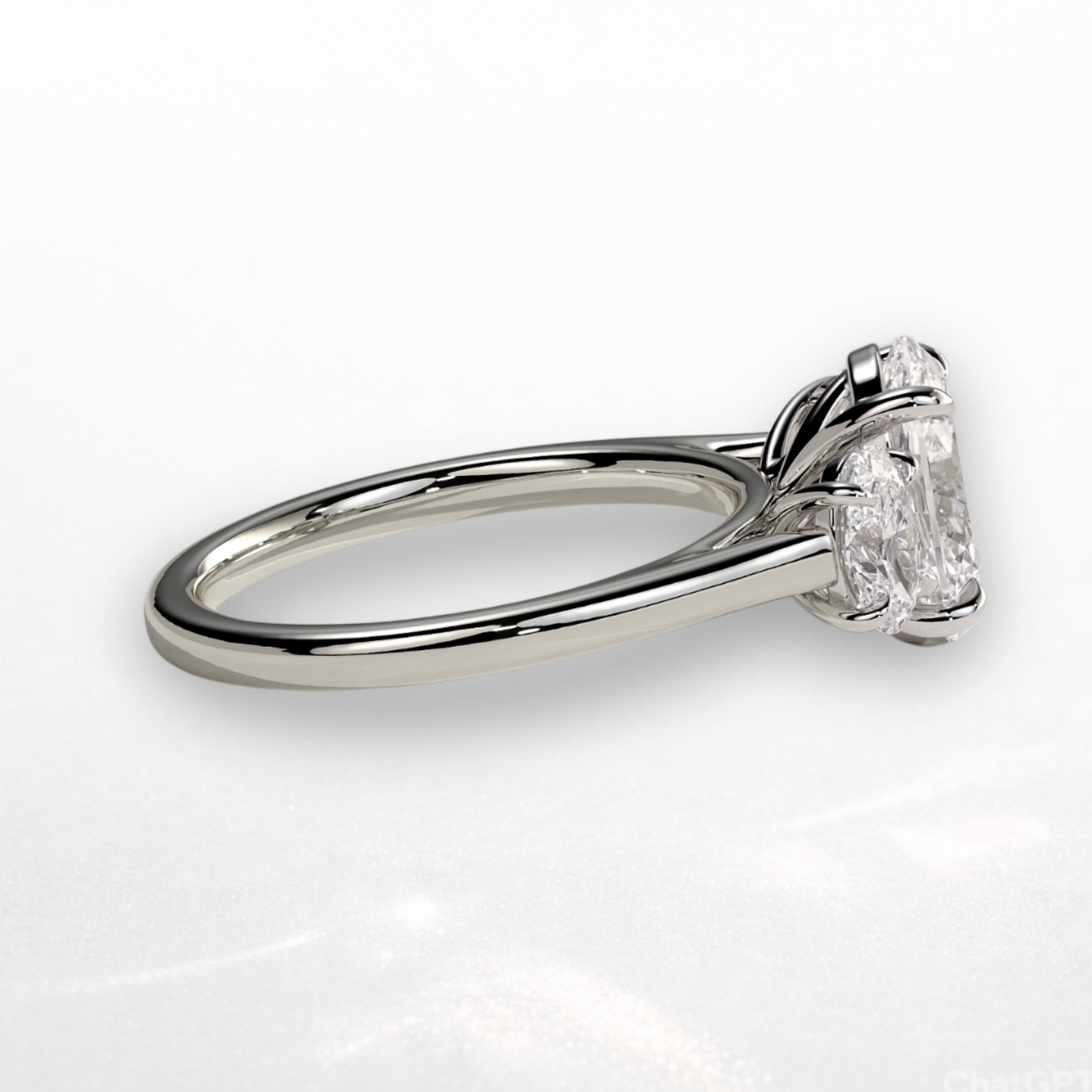 Oval Three Stone Ring