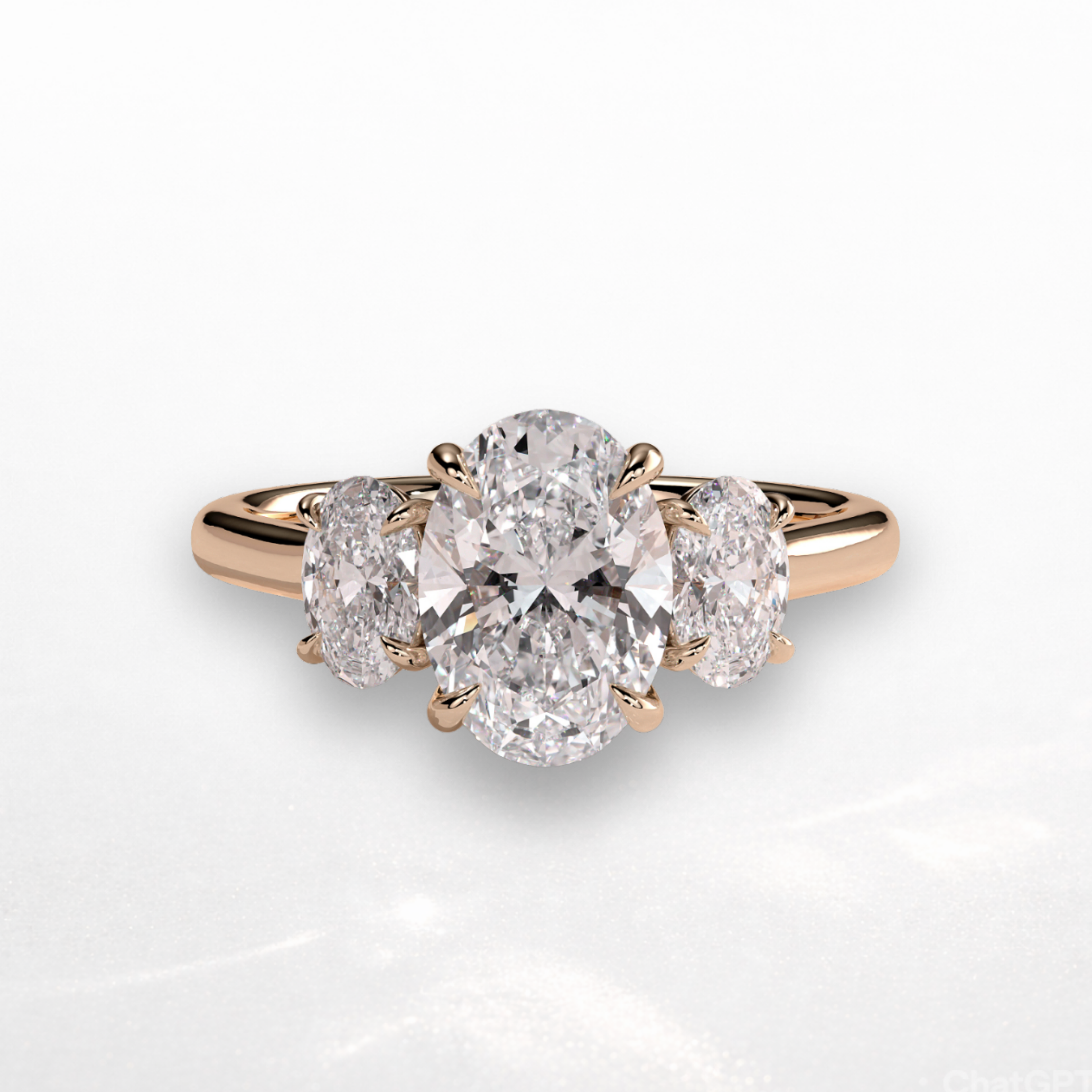 Oval Three Stone Ring