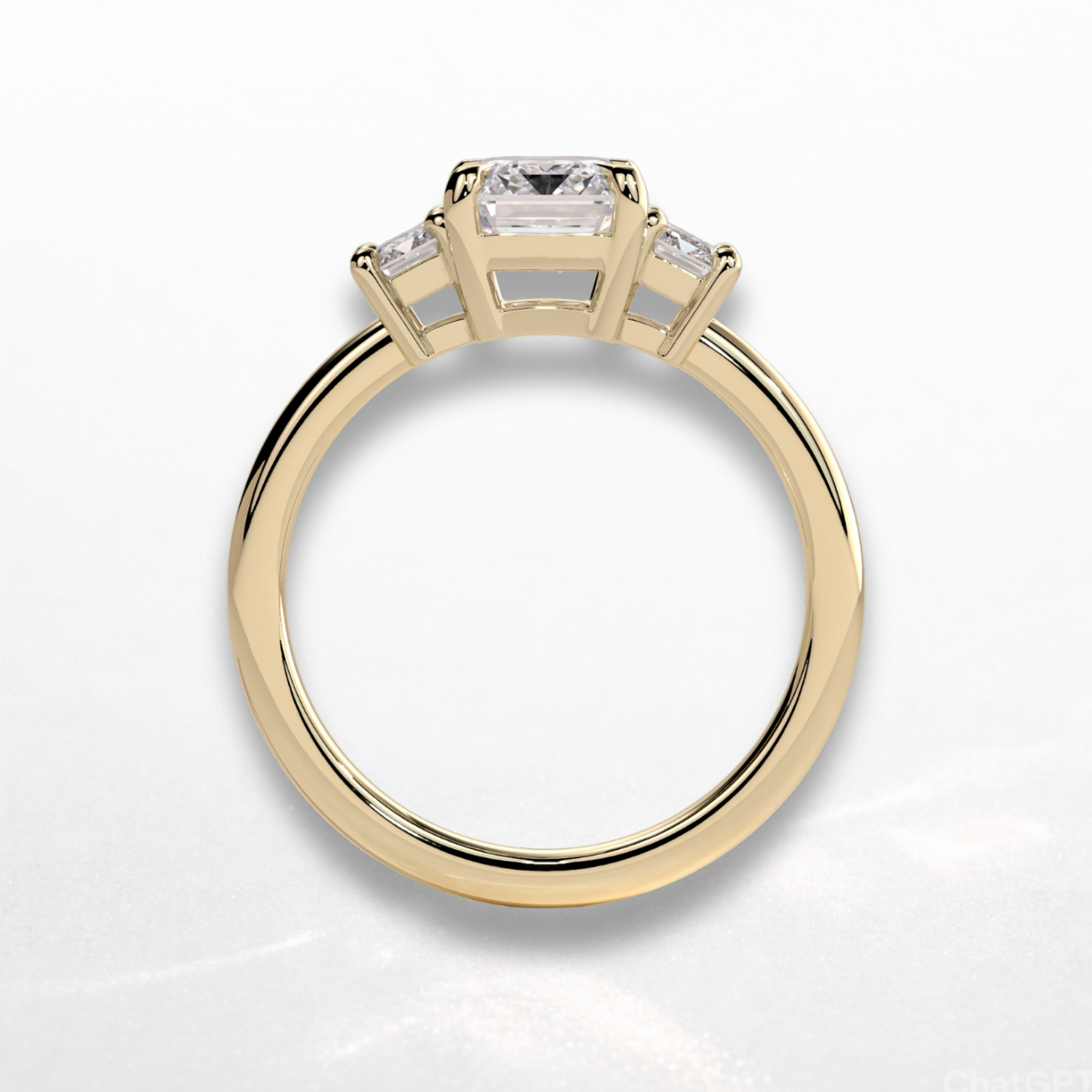 Emerald Three Stone Ring