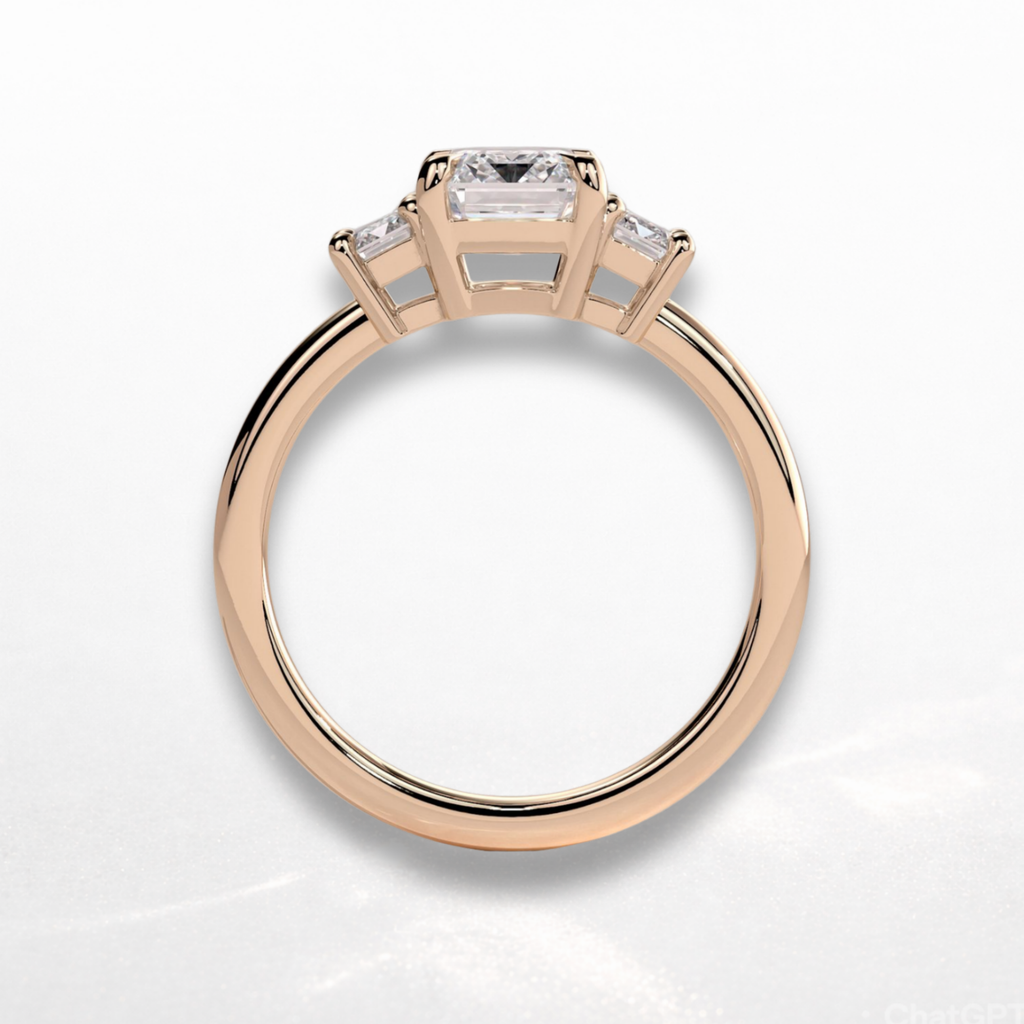 Emerald Three Stone Ring