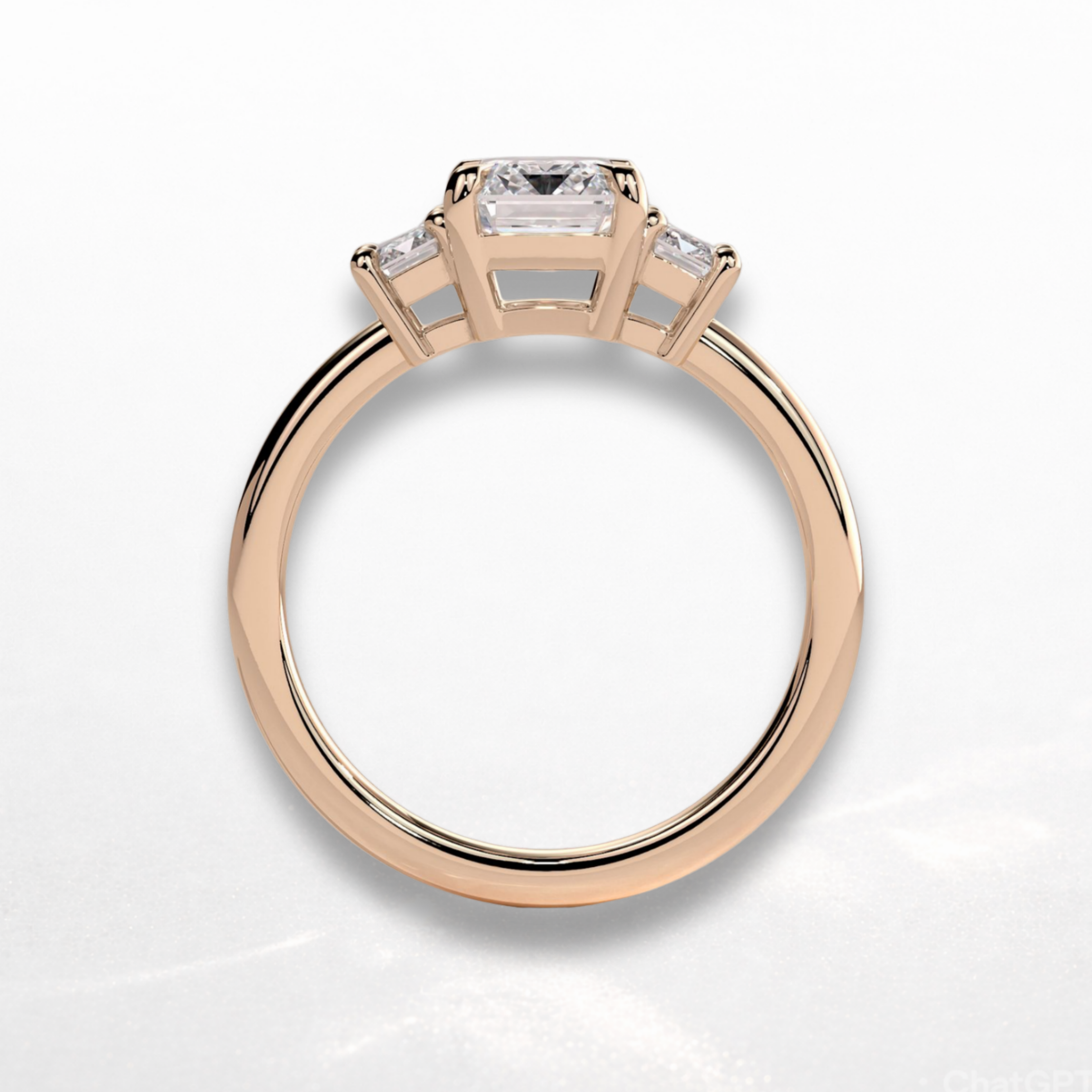 Emerald Three Stone Ring