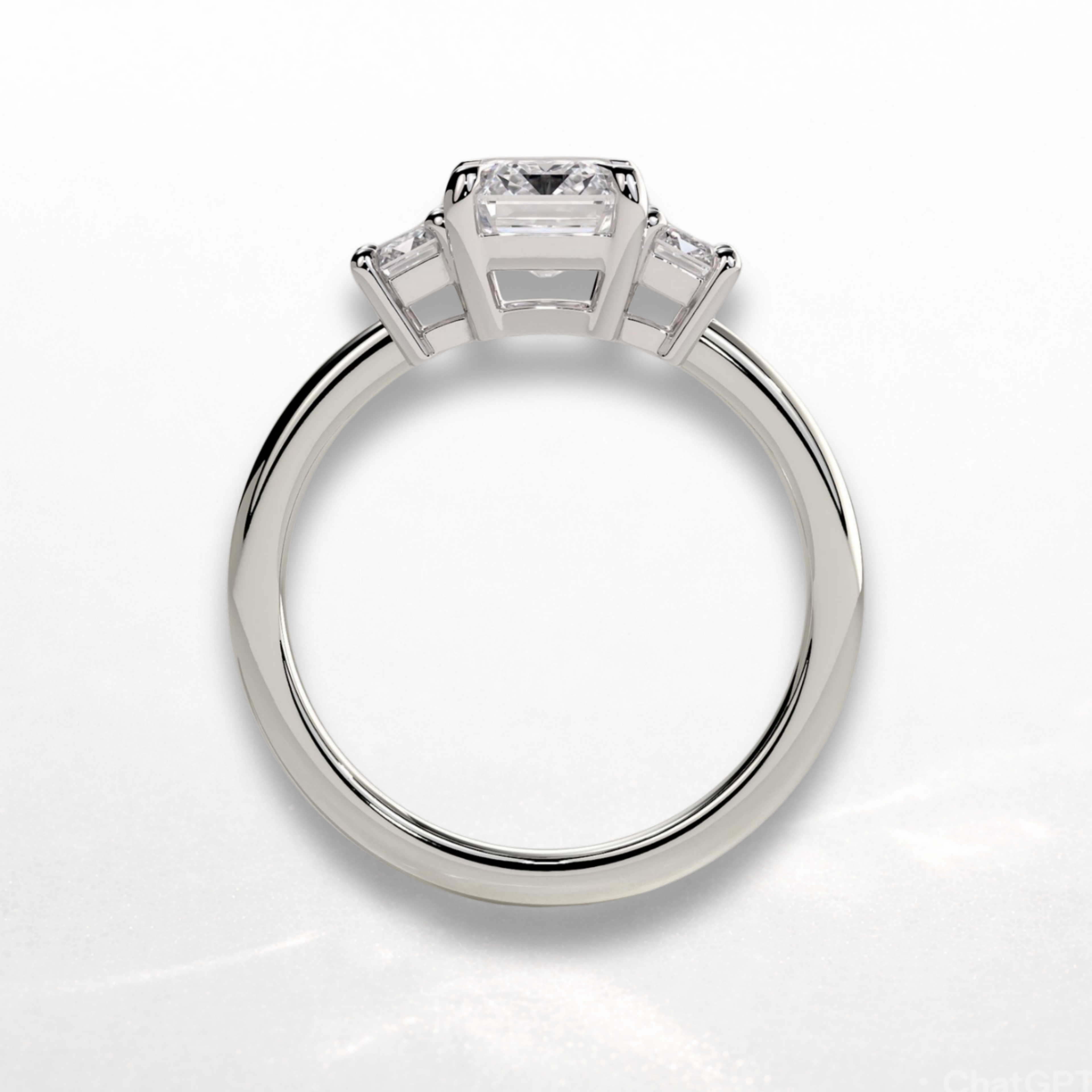 Emerald Three Stone Ring